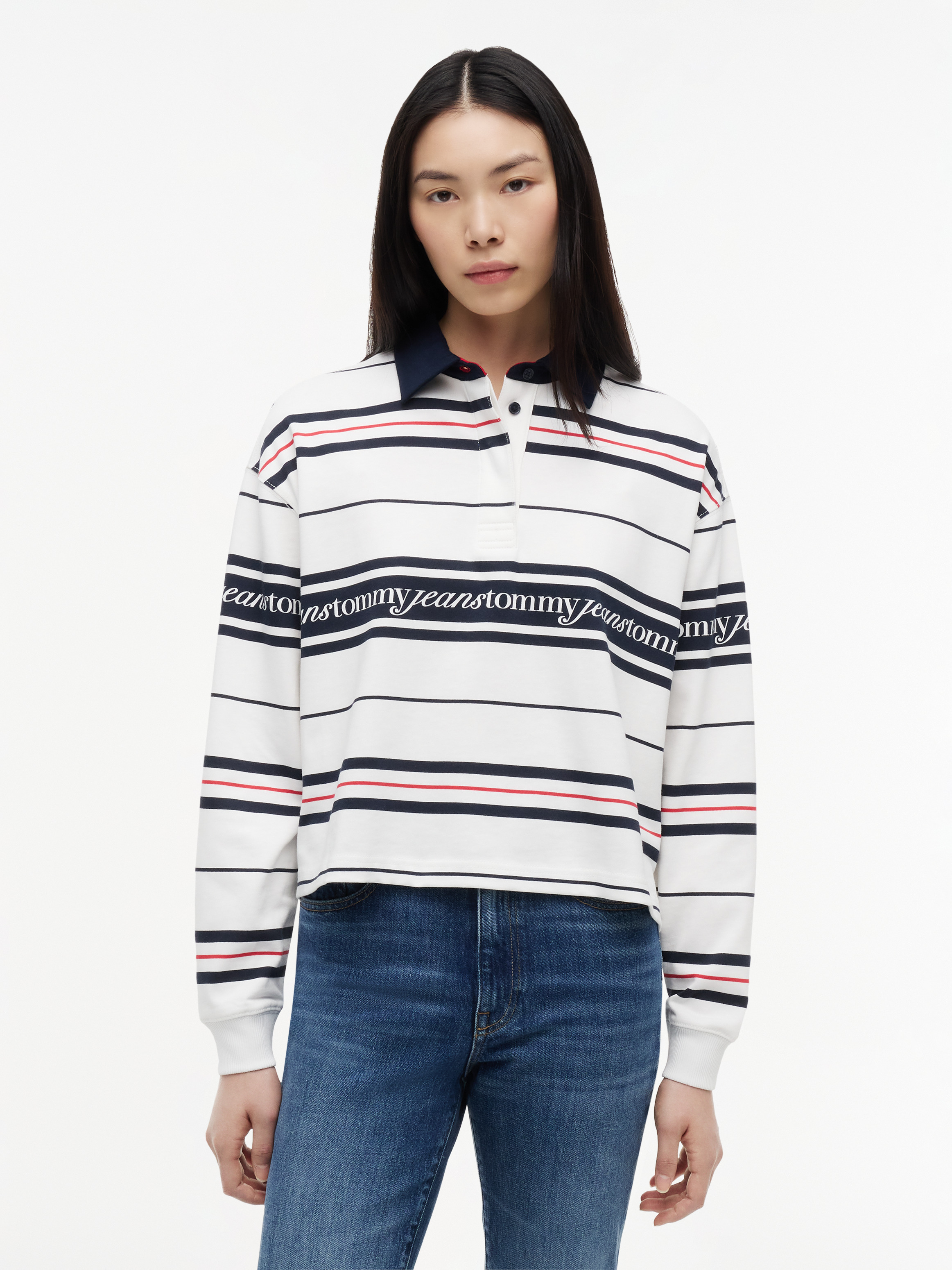 Repeat Logo Relaxed Rugby Shirt