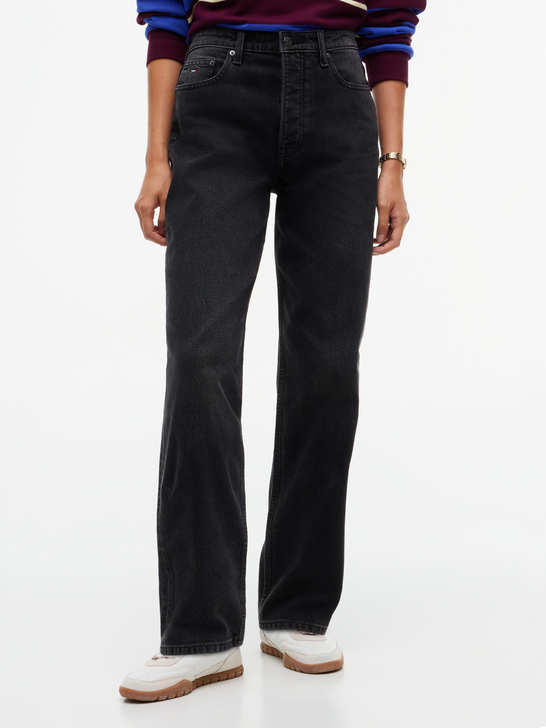 Layla High Rise Straight Black Jeans