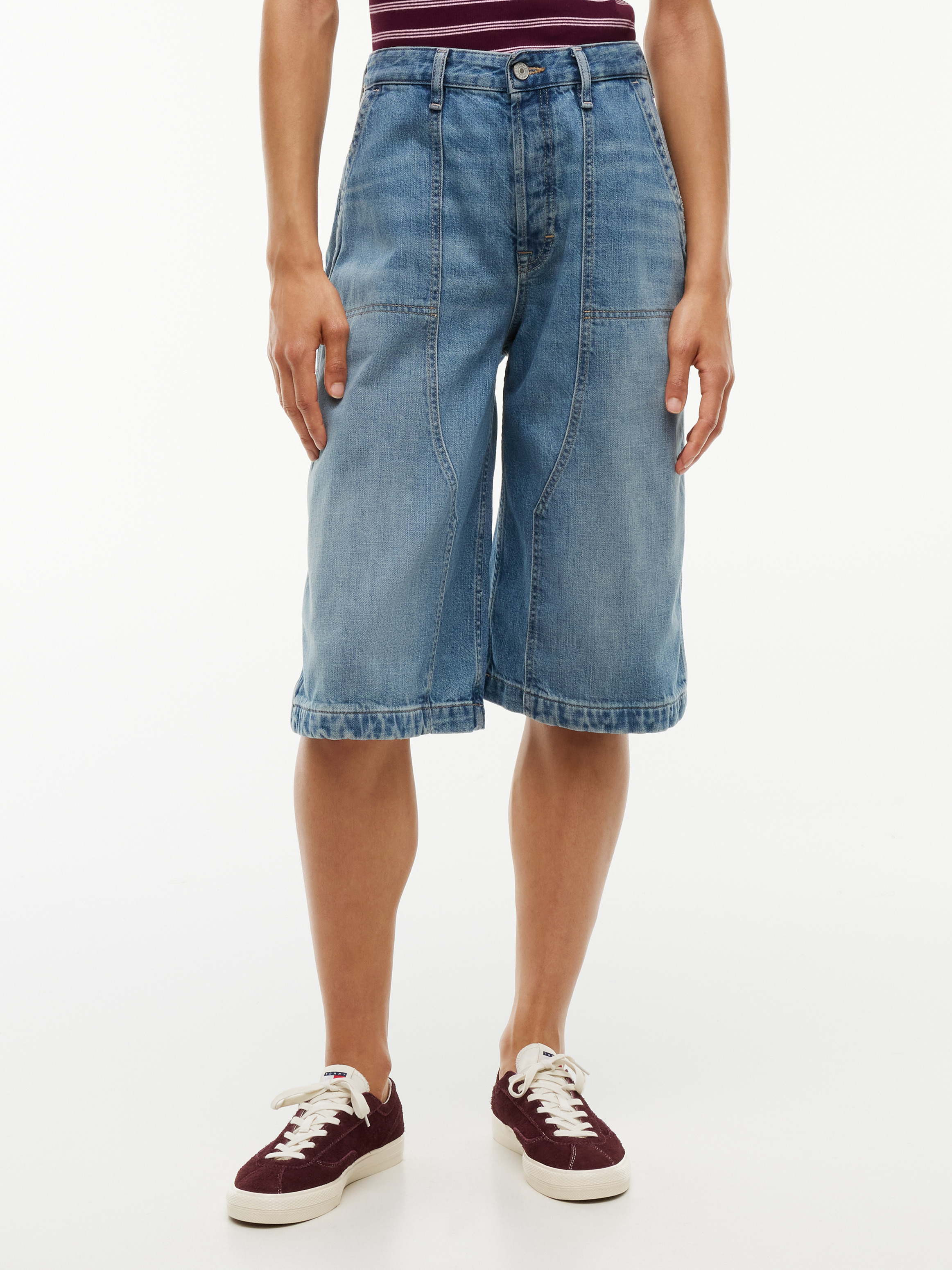 Charlie Mid Rise Loose Denim Shorts