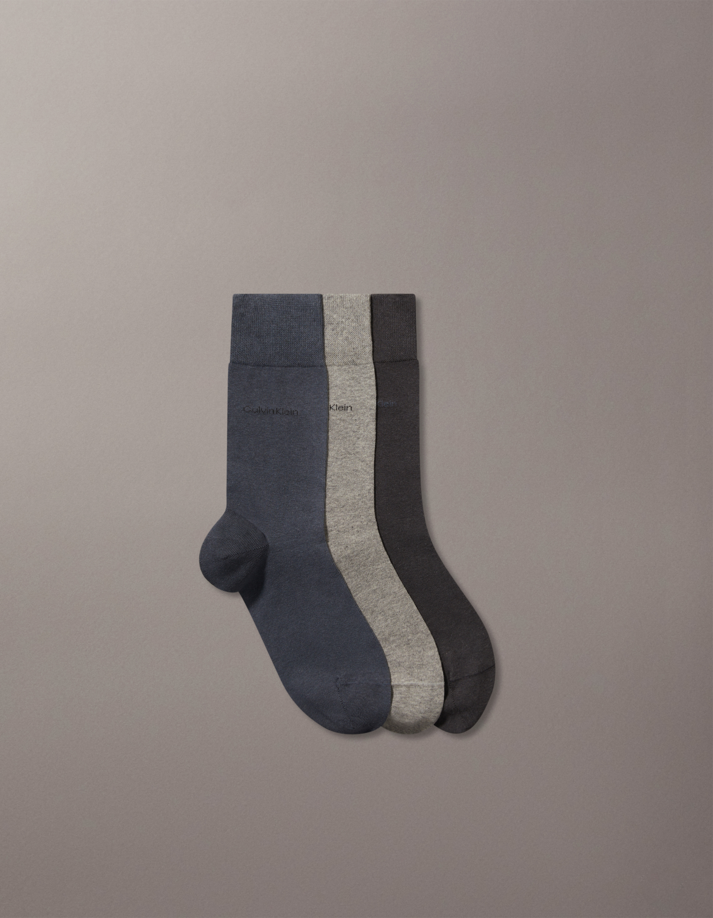 3 Pack Flat Knit Crew Socks