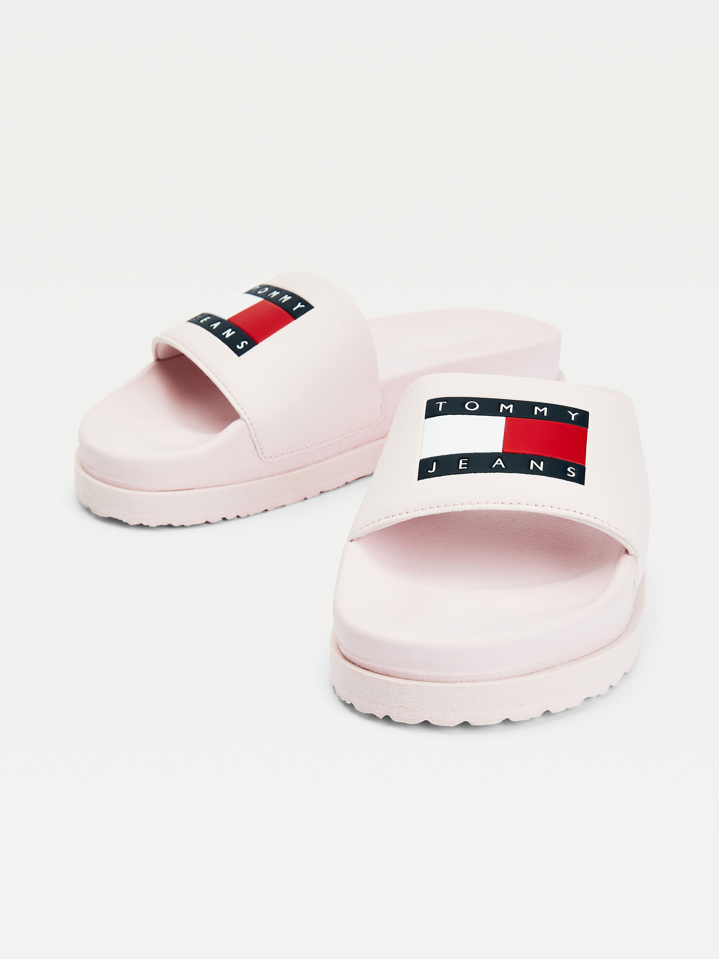 Pink tommy hilfiger sliders online