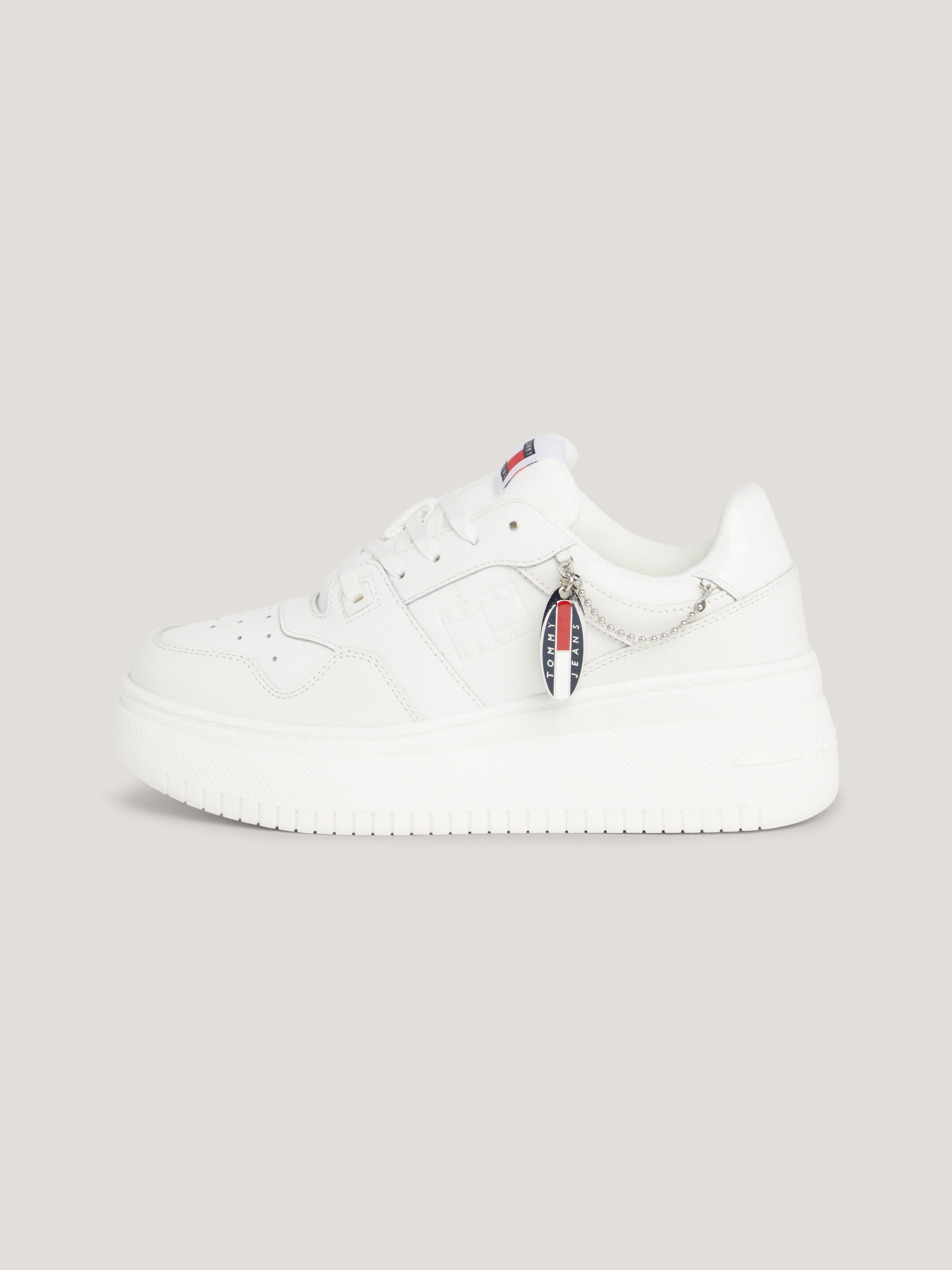 Retro Leather Flatform Charm Basketball Trainers | Sneakers
