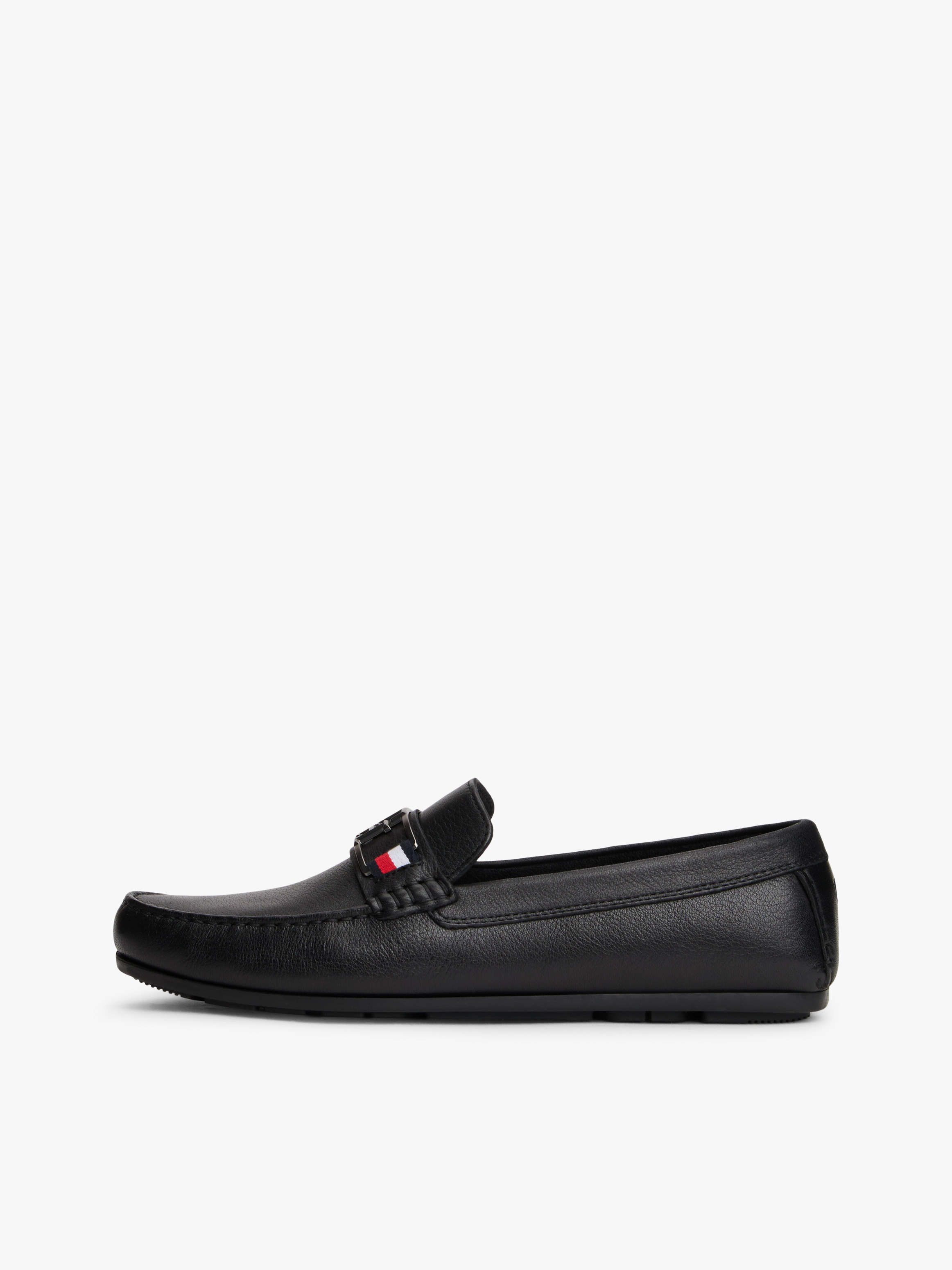 Textured Leather Driver Loafers | Casual Shoes | Tommy Hilfiger display picture 1