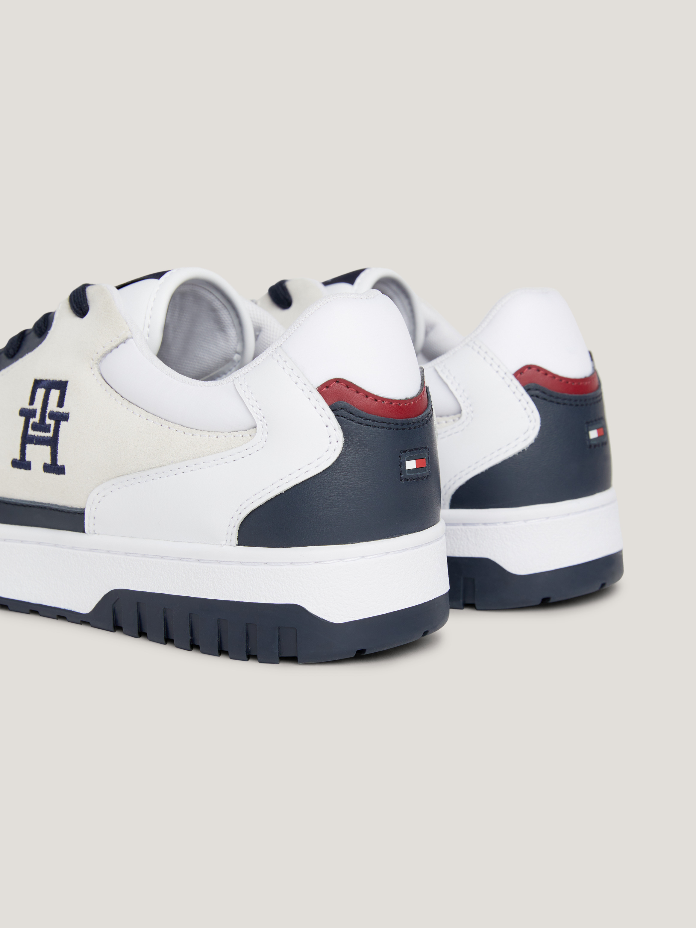 Leather Half Cleat Basketball Trainers Sneakers Tommy Hilfiger