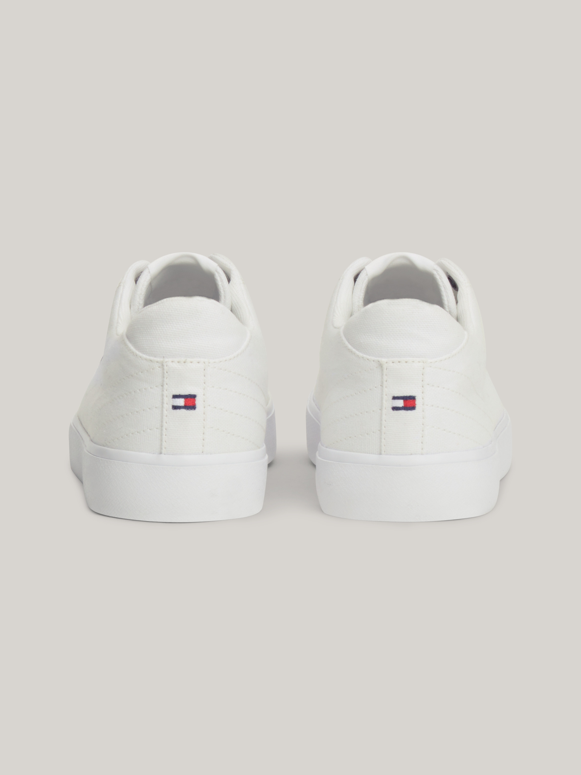 Tommy hilfiger canvas lace up trainers online
