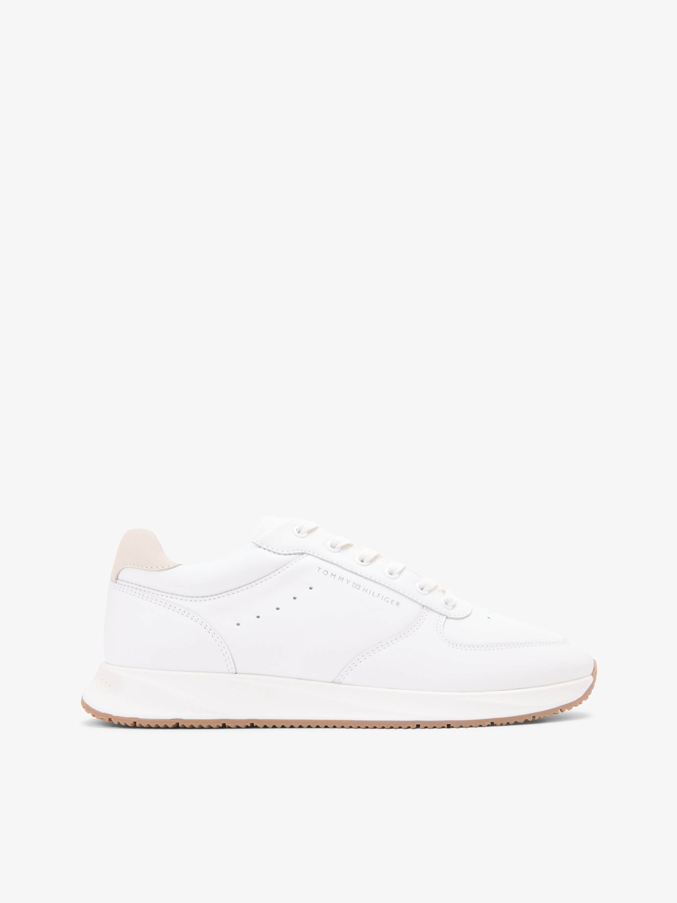 Debossed Leather Fine Cleat Trainers