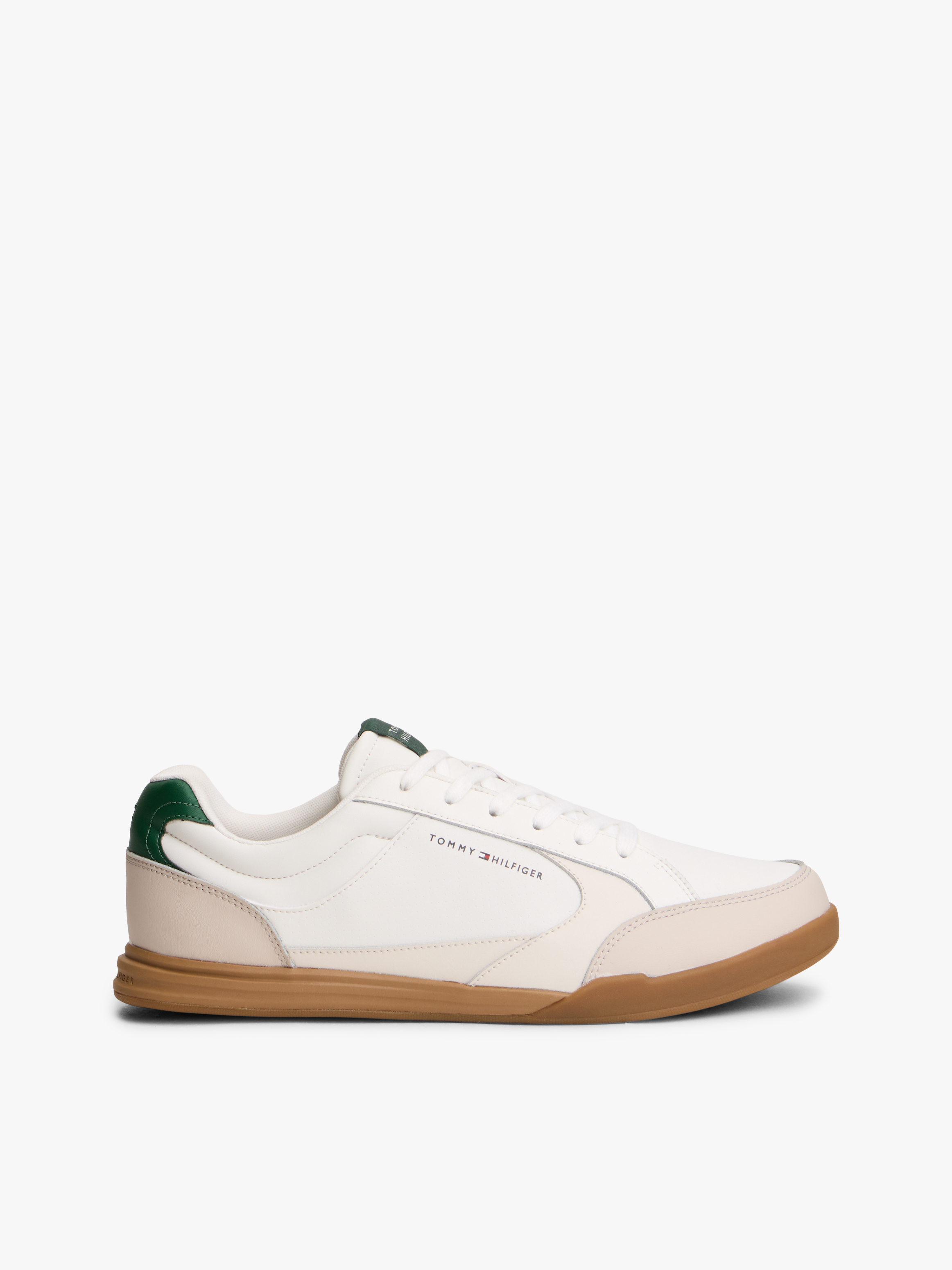 Low Profile Cupsole Trainers With Leather
