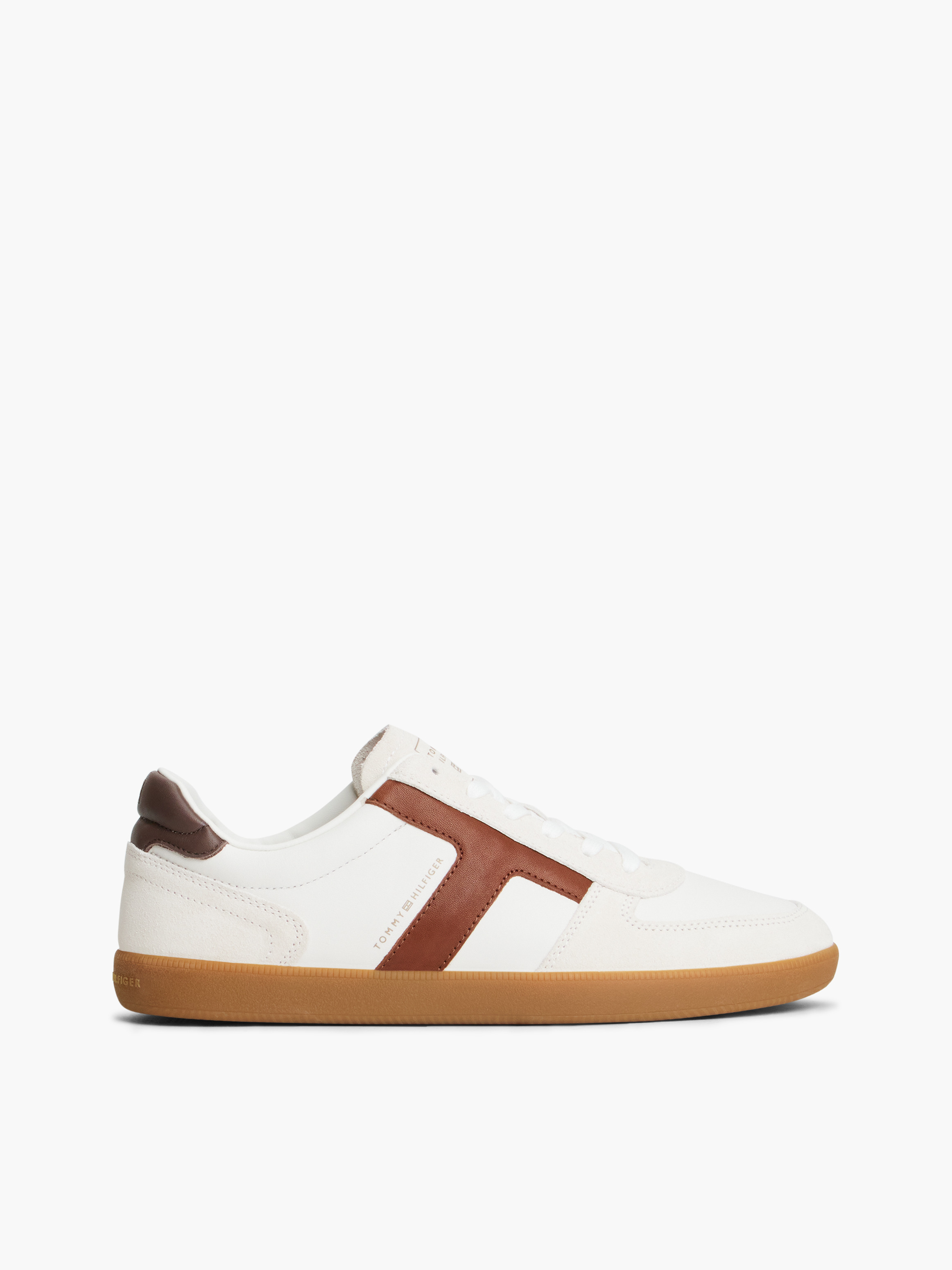 Leather Mixed Texture Trainers