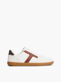 Leather Mixed Texture Trainers