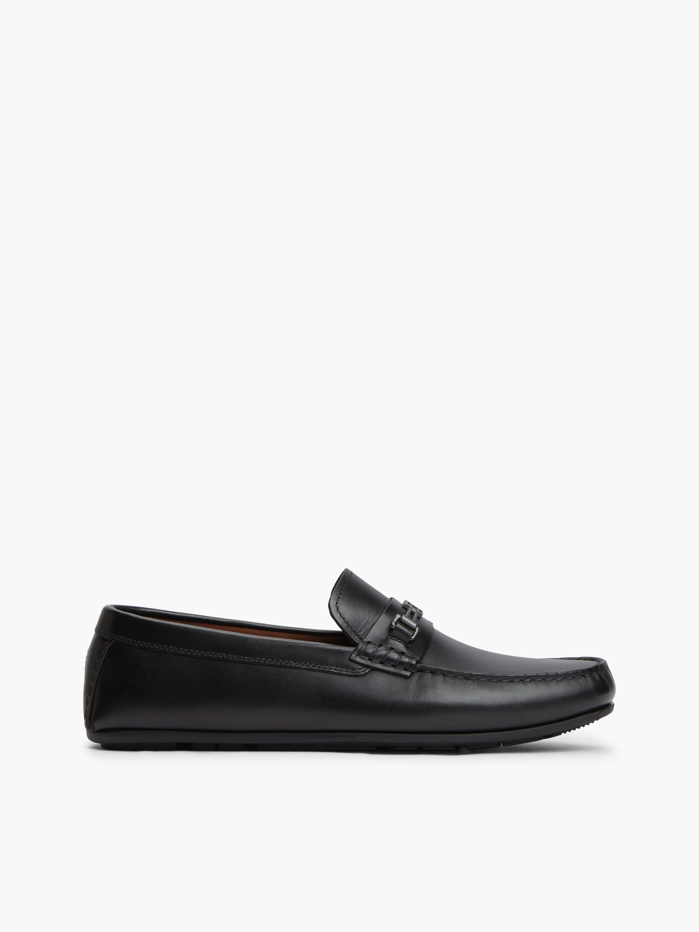 Flag Plaque Leather Driver Shoes