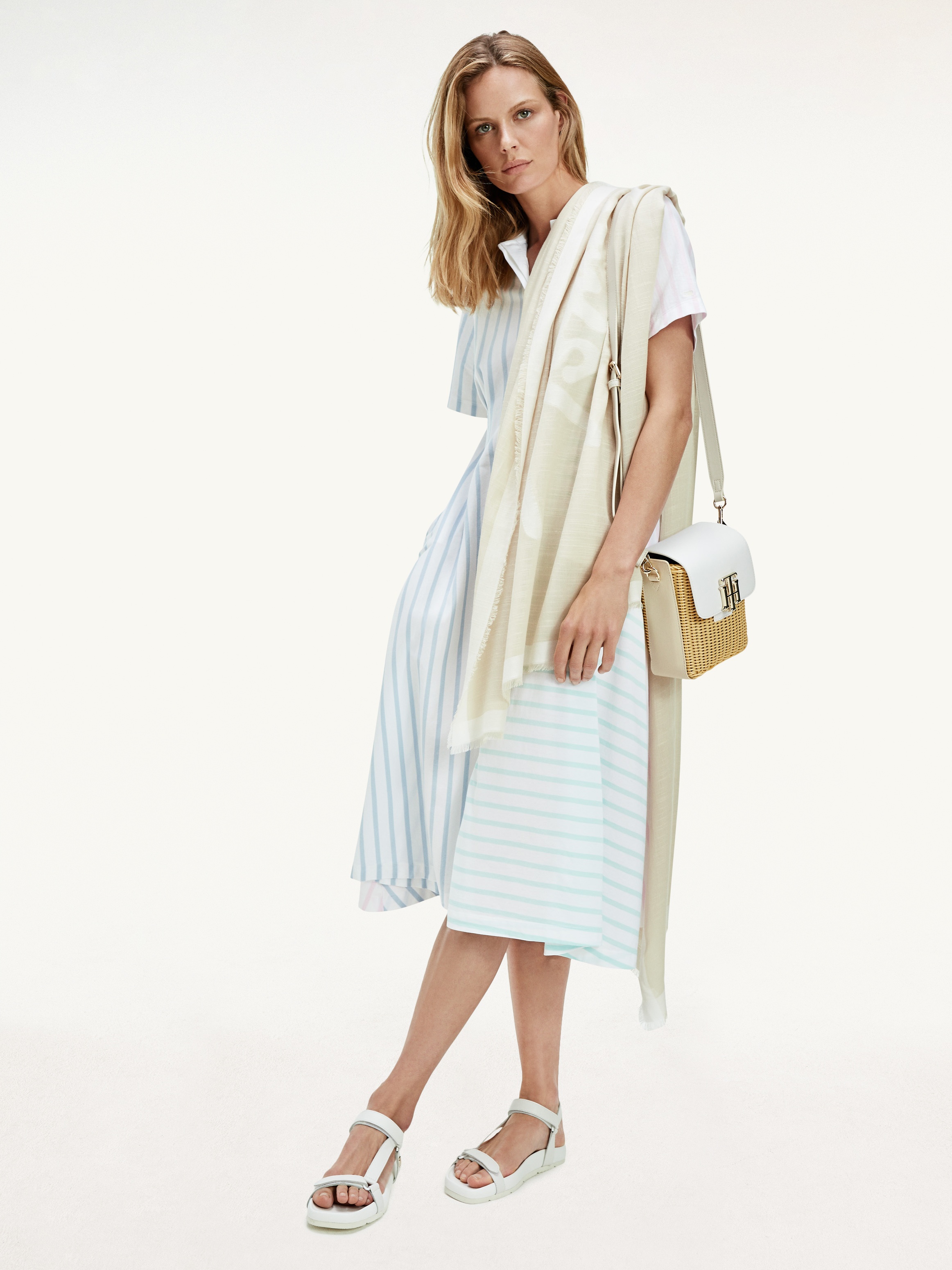 Square Toe Flat Sandals Sandals Tommy Hilfiger