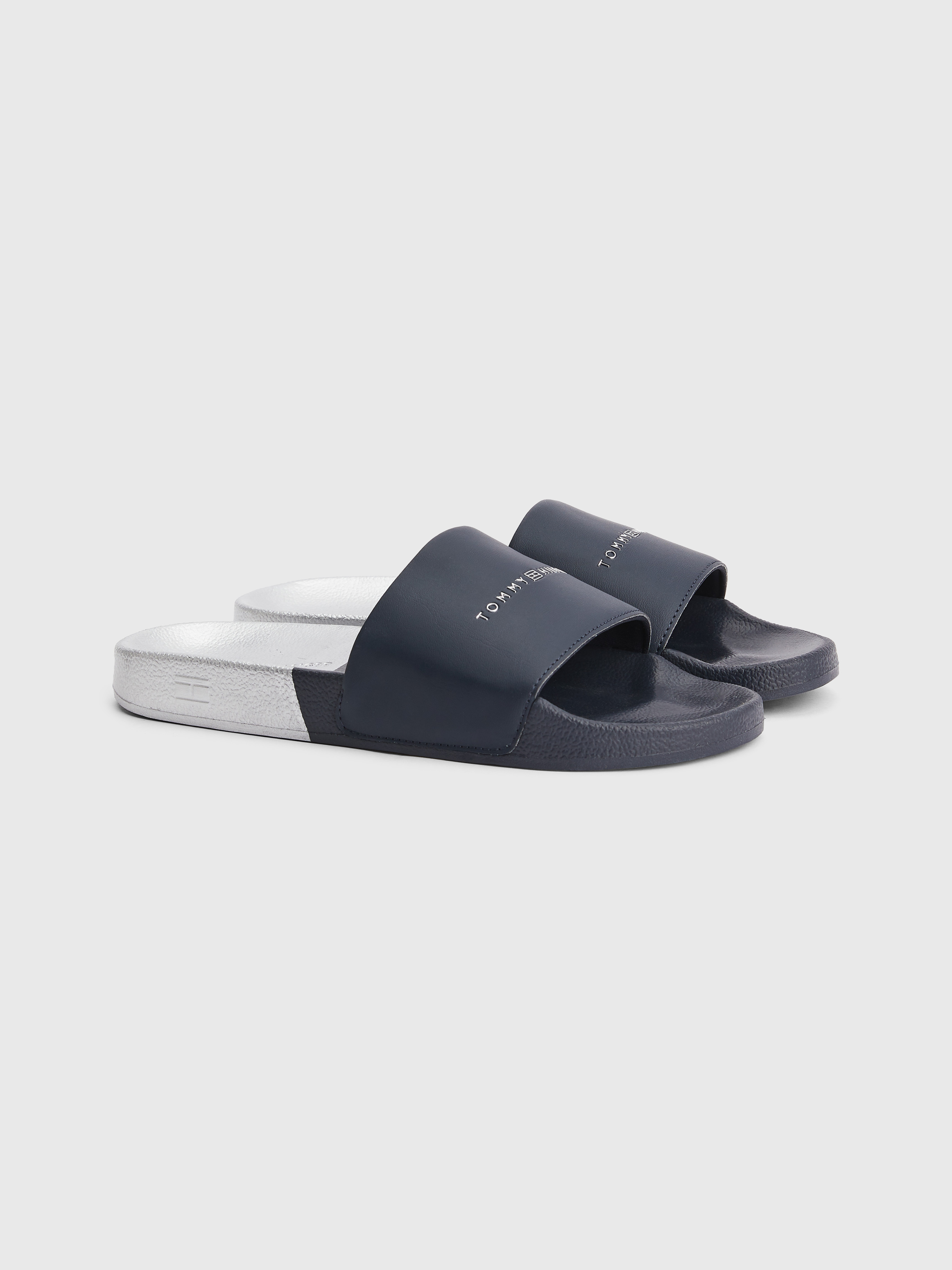 Grey tommy store hilfiger sliders