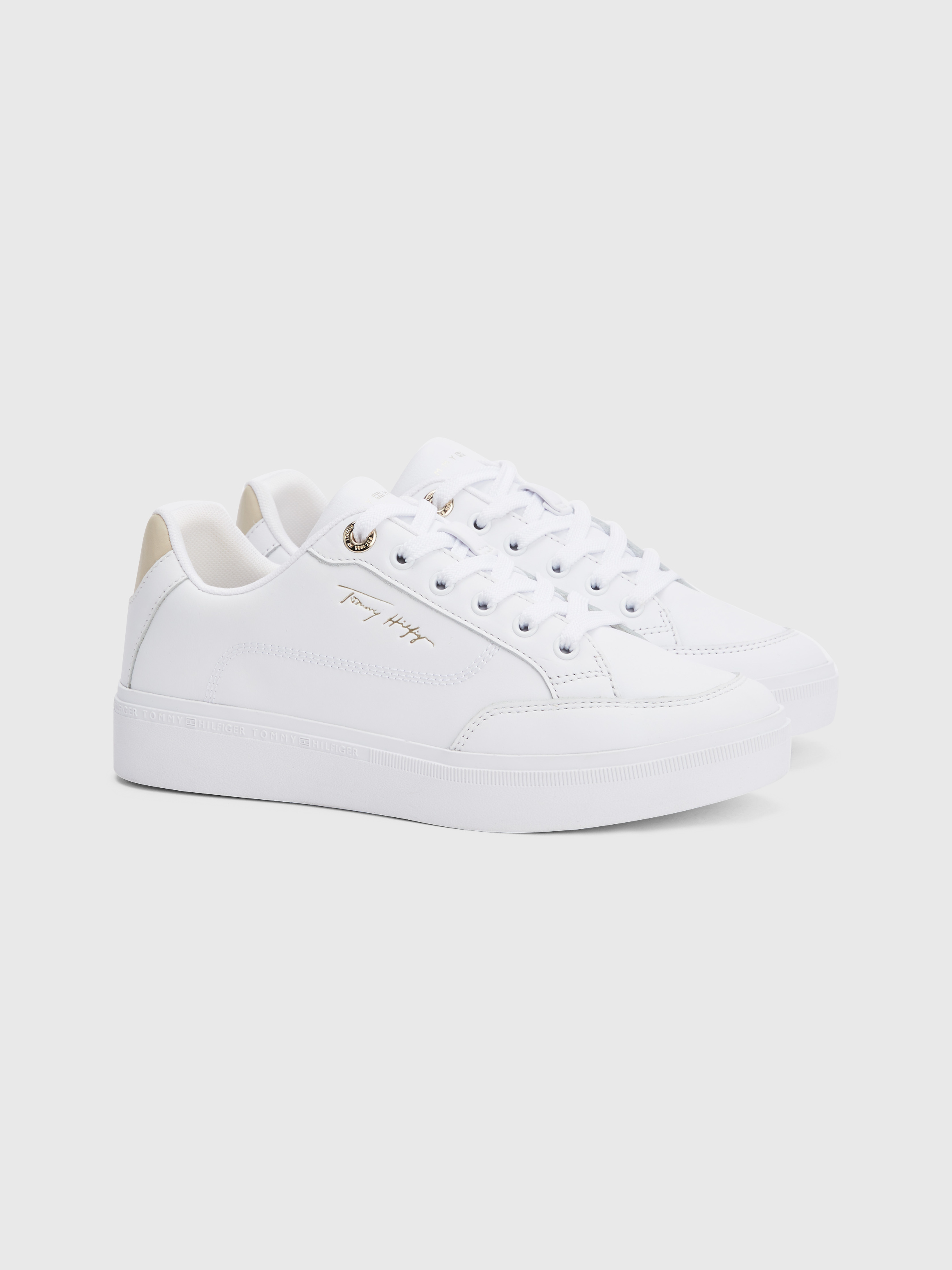 Essential Leather Signature Cupsole Trainers Sneakers Tommy