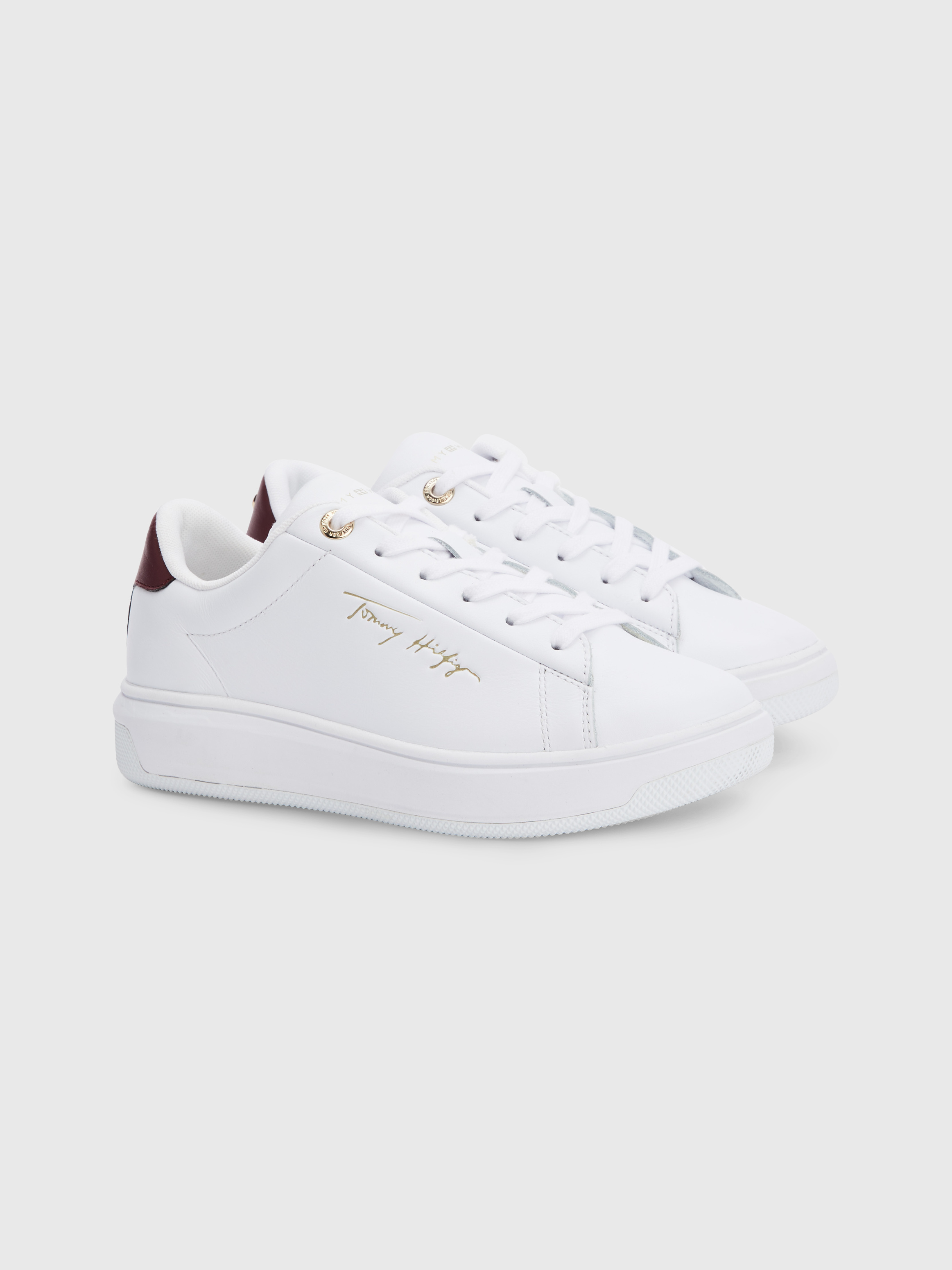 Tommy hilfiger signature store leather trainers