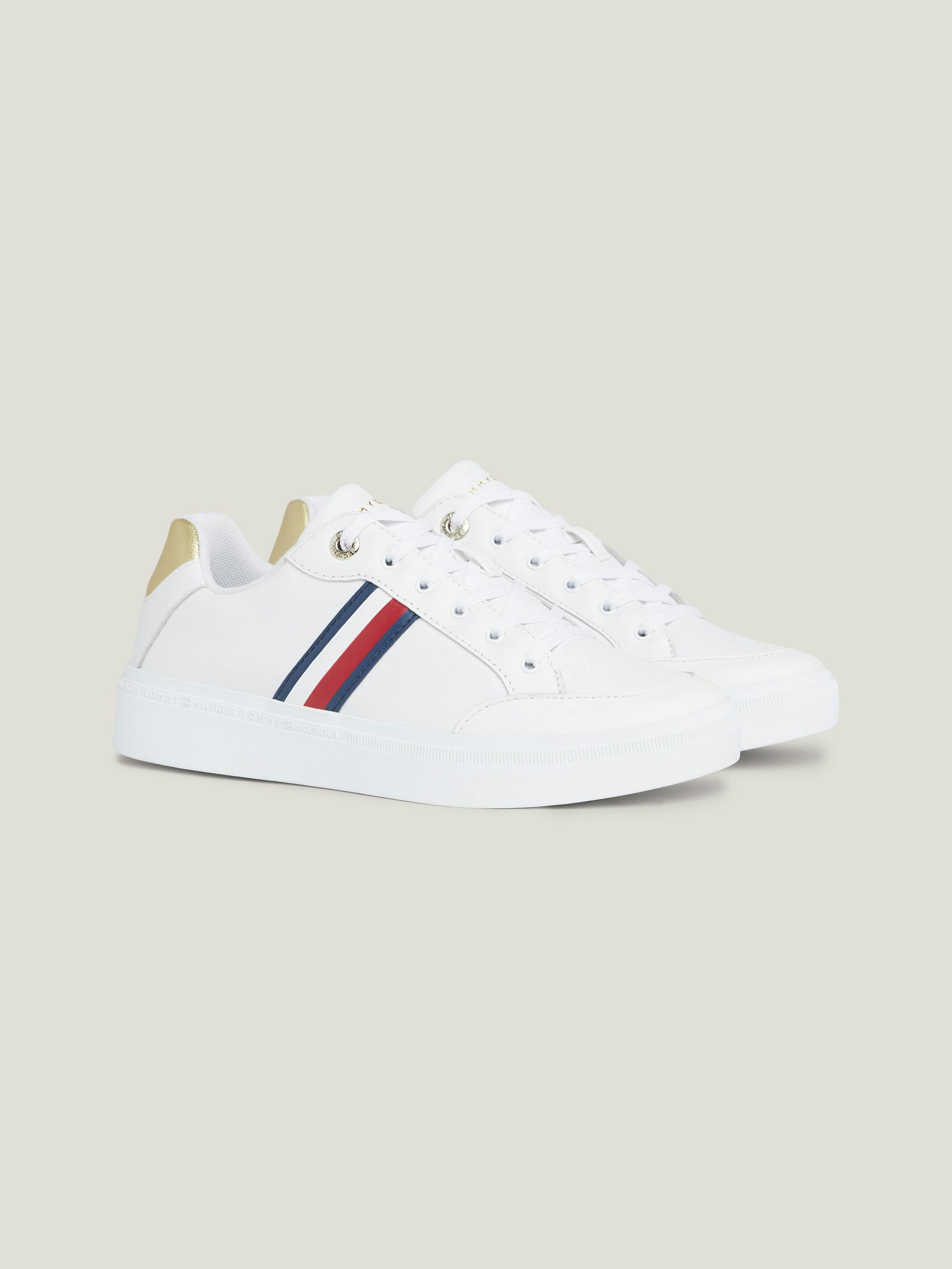 Global Stripe Elevated Leather Trainers | Sneakers | Tommy  display picture 3