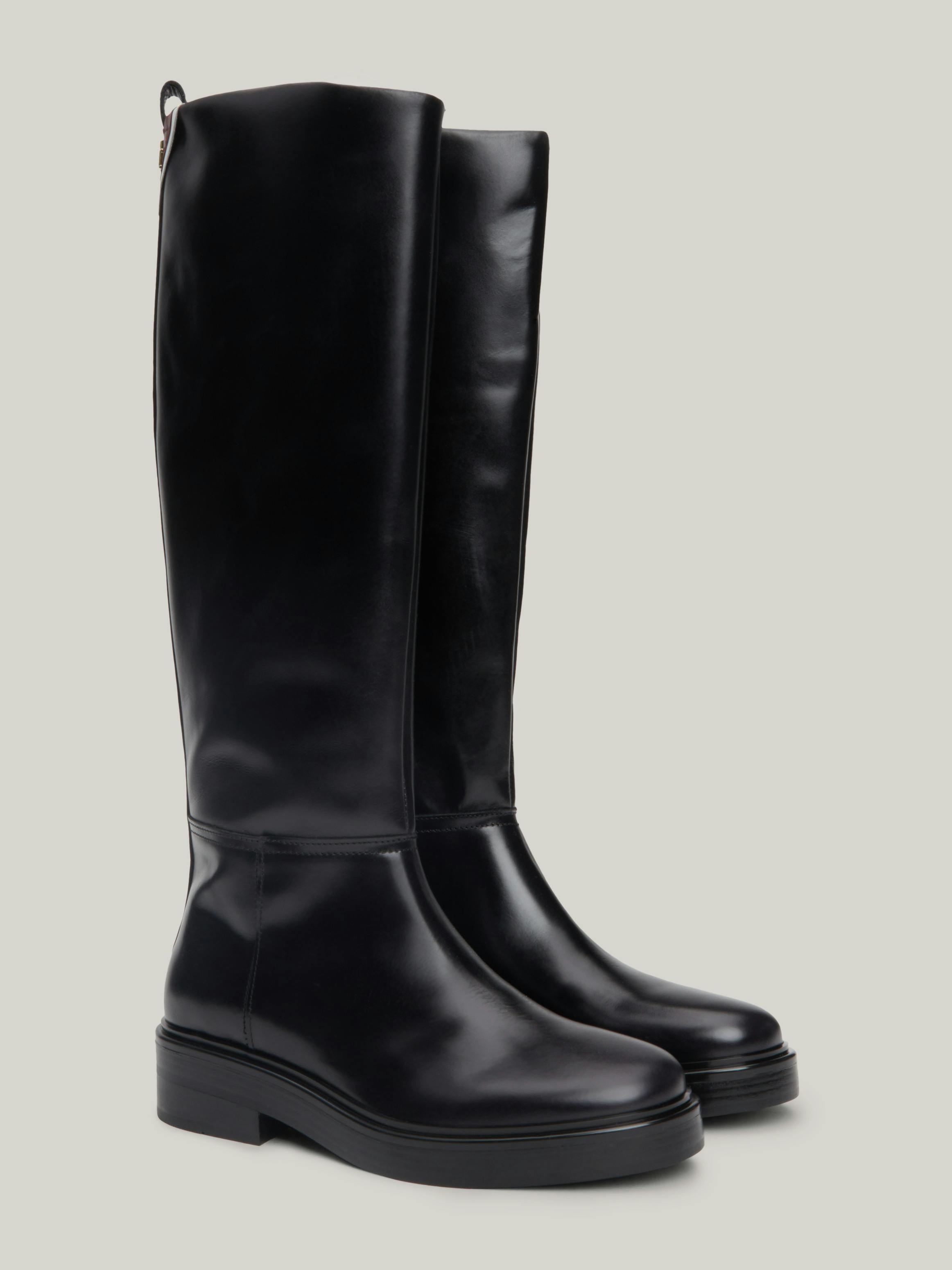 Elevated Leather Knee-High Boots Boots Tommy Hilfiger