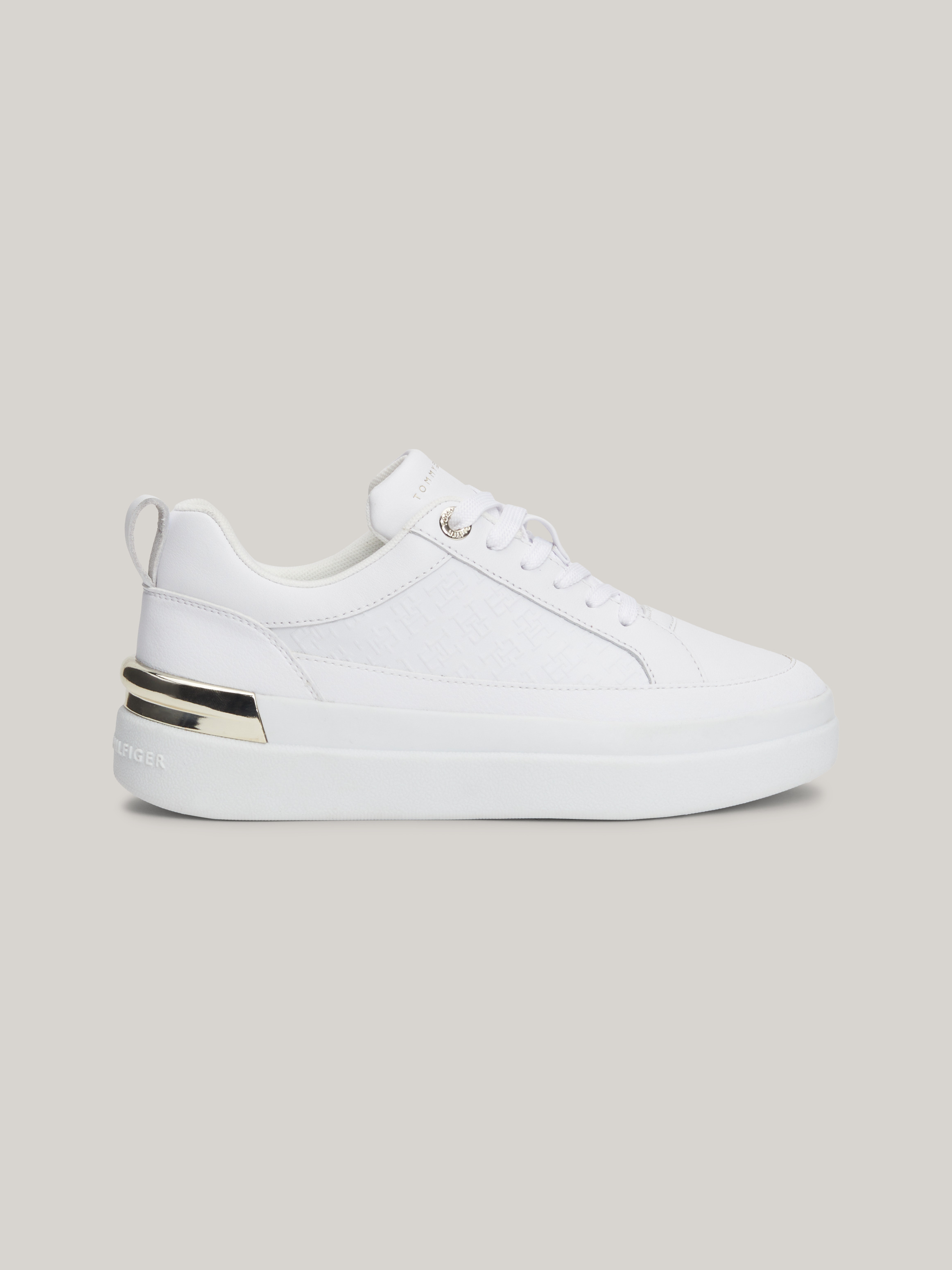 ★ ★ TH Court Leather Sneakers White T52F1ARS0 Women's Court Low Top Sneaker In White Leather - Thursday