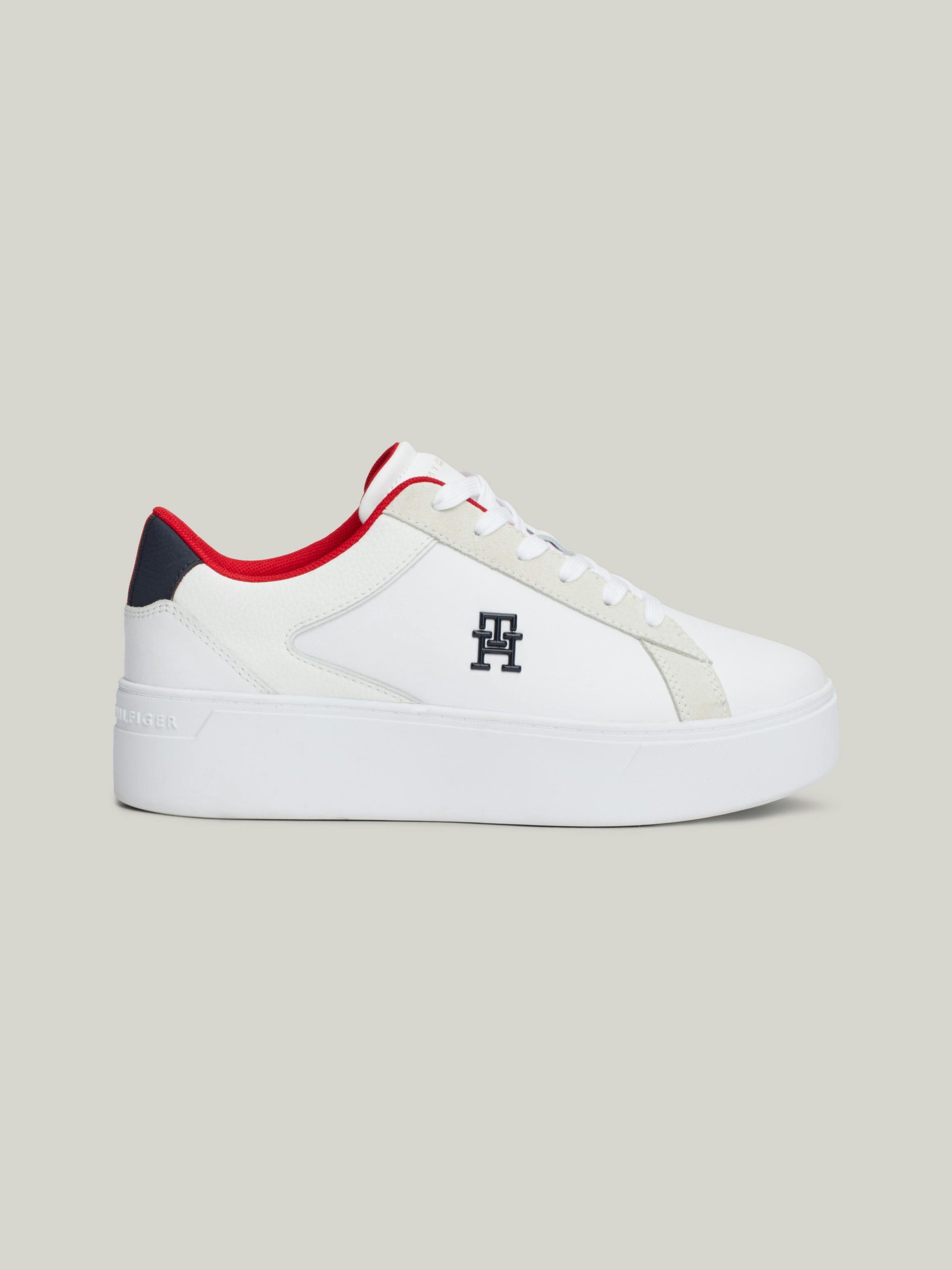 Leather Runner Trainers Tommy Sporty Branded Runner Casual Shoes