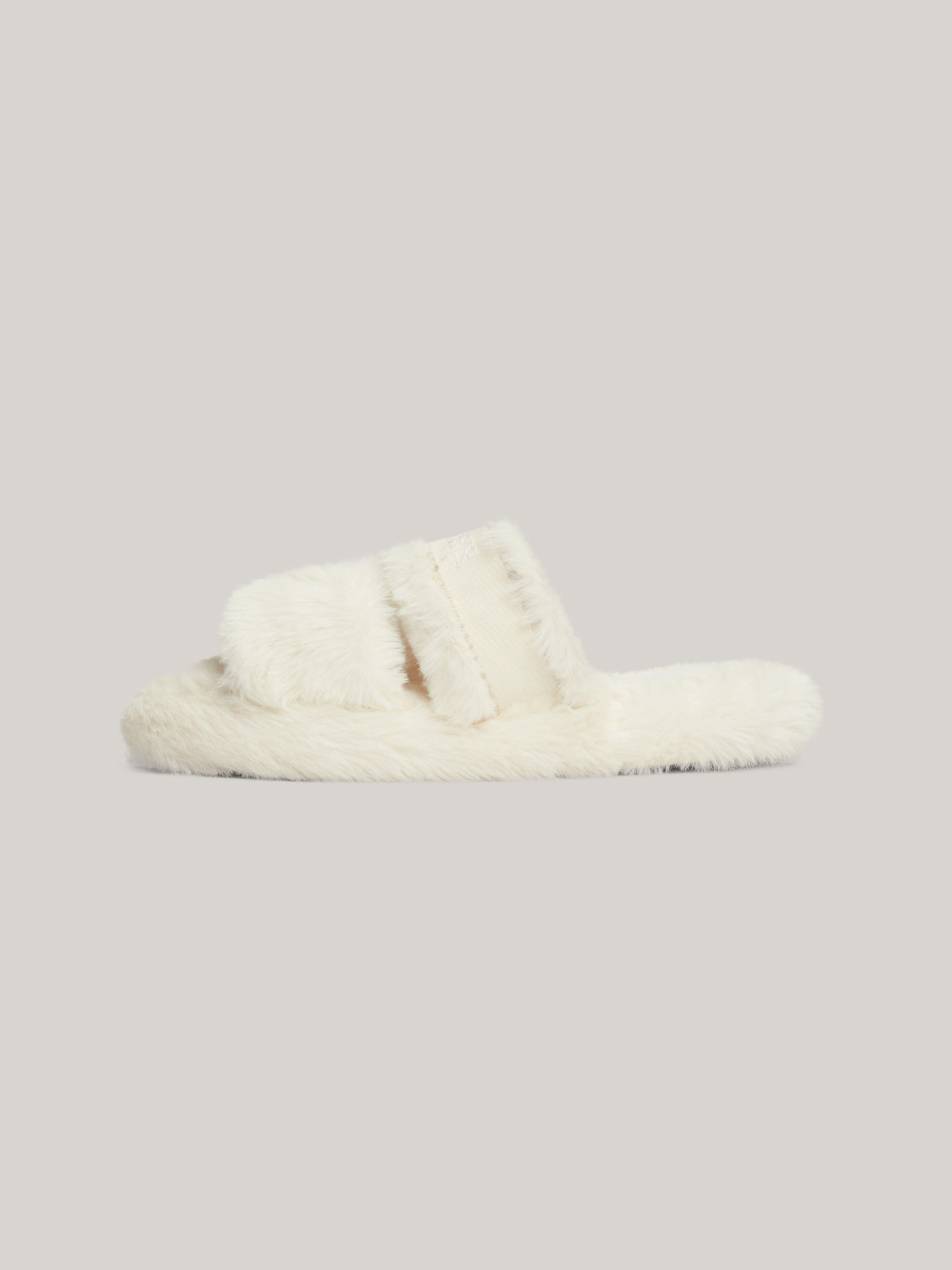 Faux Fur Logo Slippers