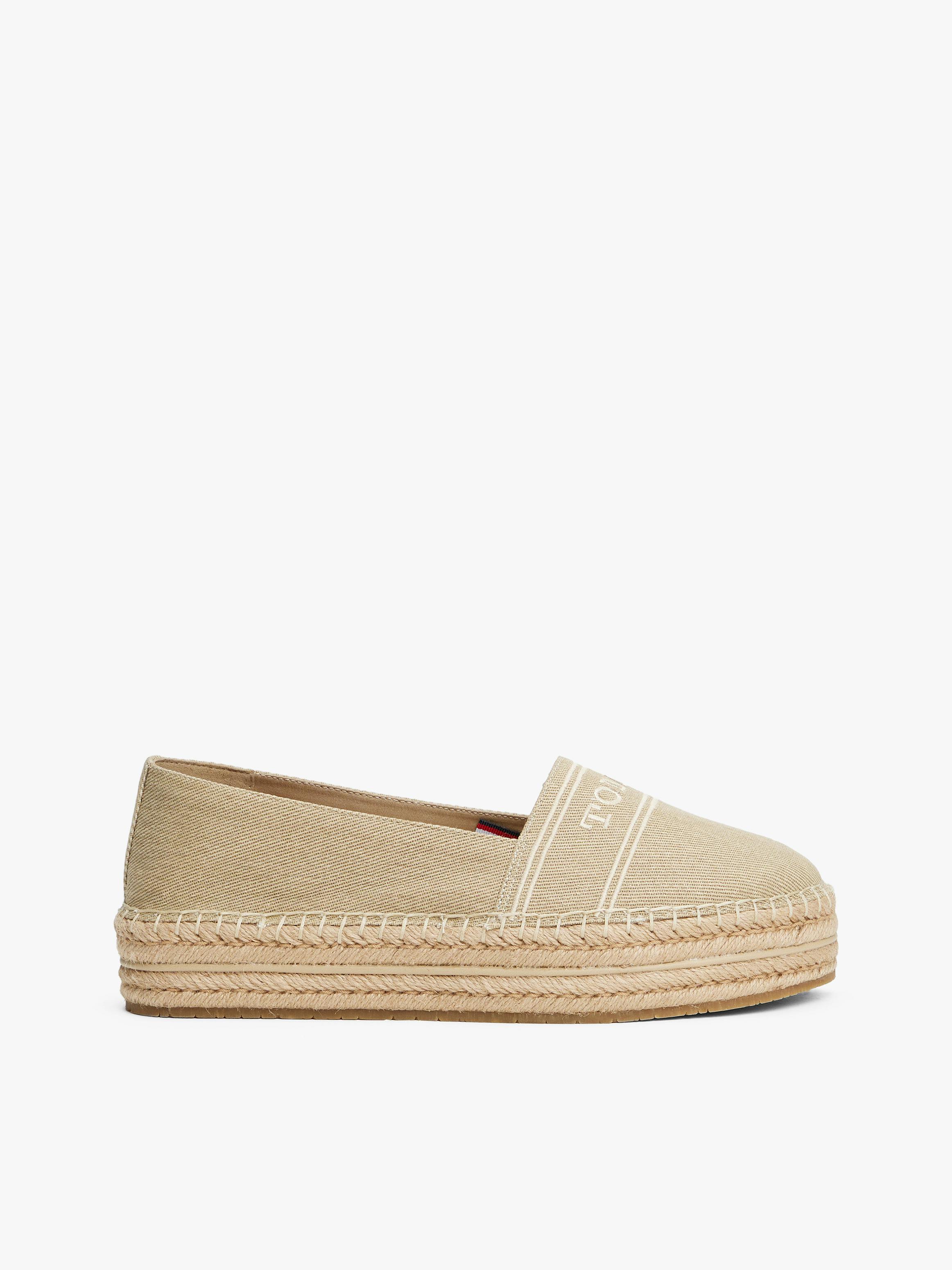 Denim Platform Espadrilles Sandals Slides Tommy Hilfiger