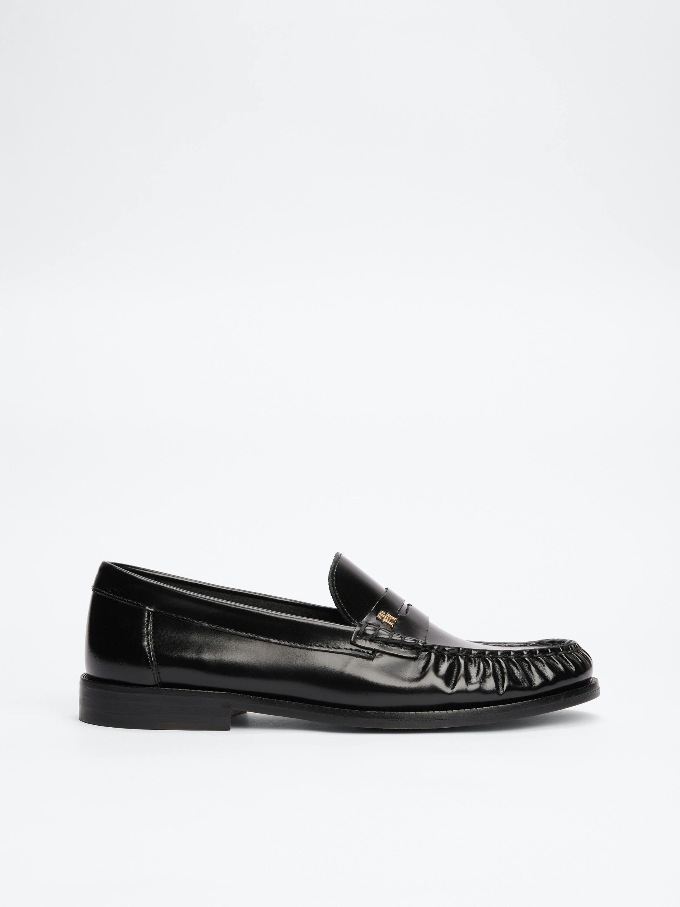 TH Monogram Leather Loafers Casual Shoes Tommy Hilfiger