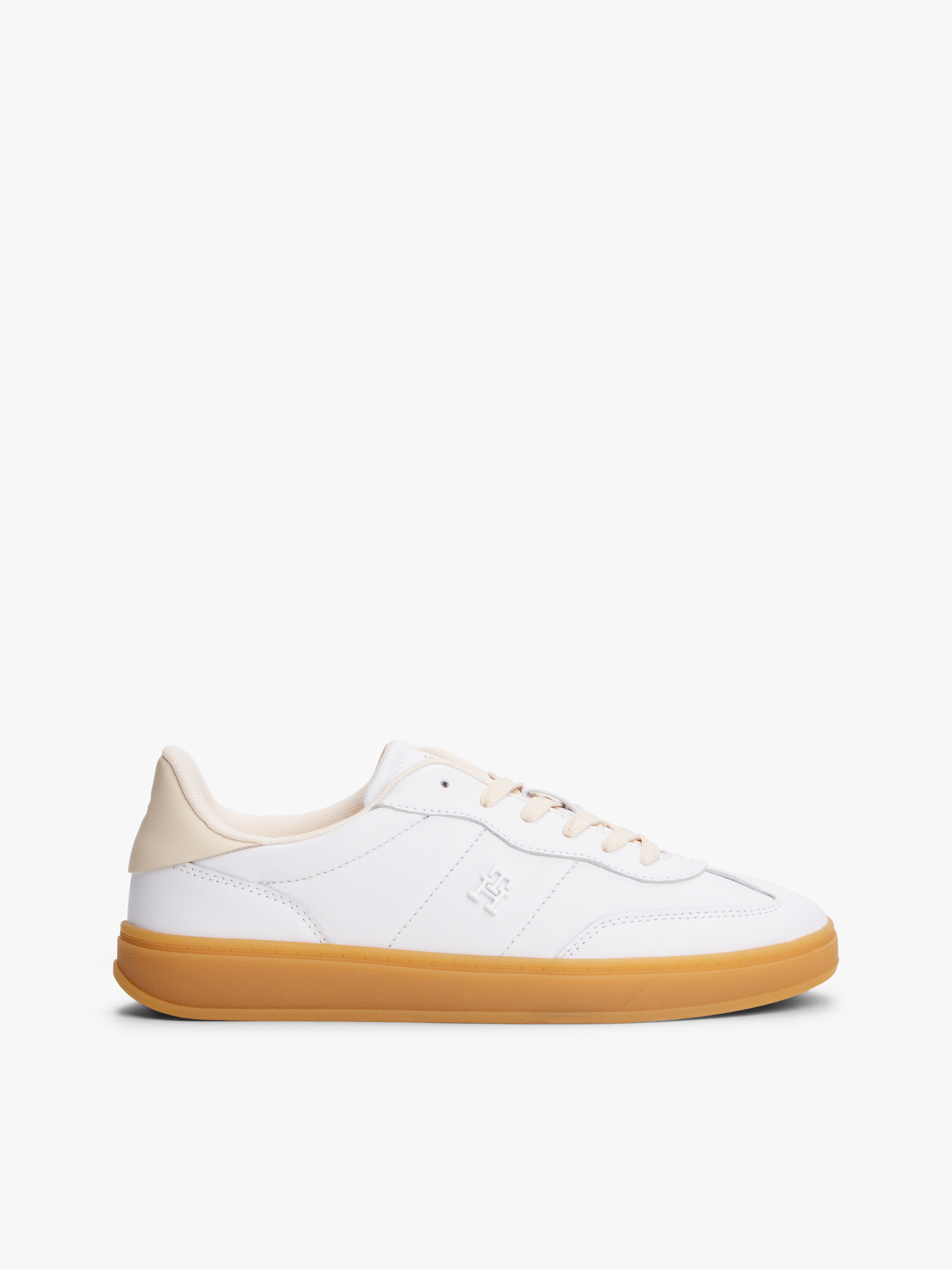 Leather TH Monogram Court Trainers