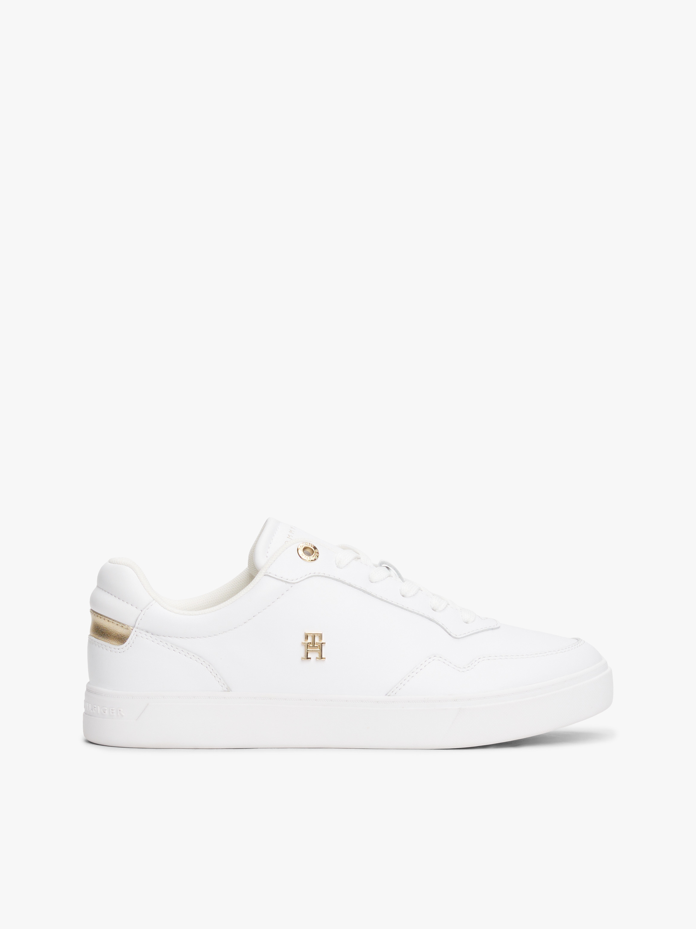 Leather TH Monogram Court Trainers