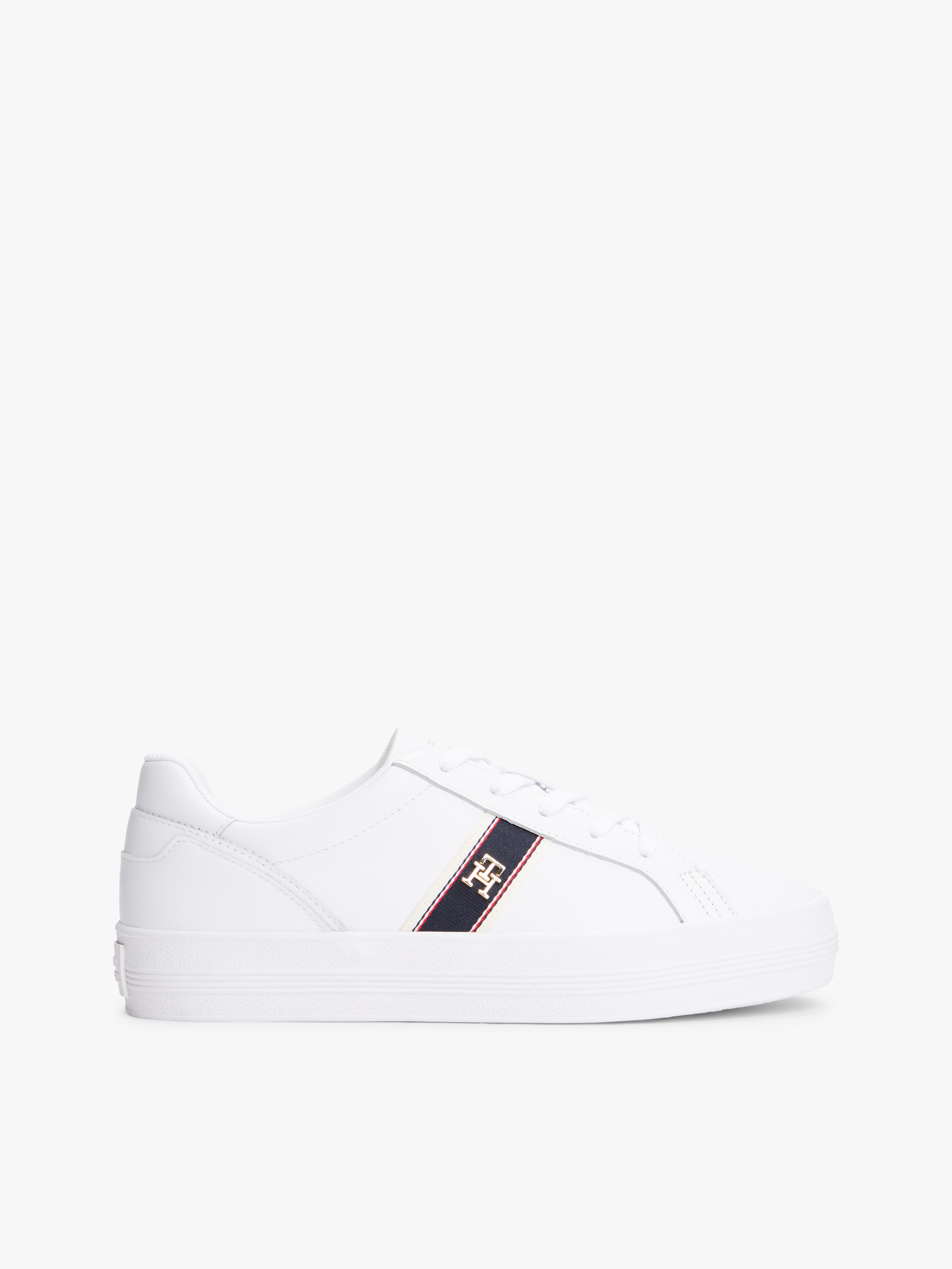 Leather TH Monogram Plaque Trainers