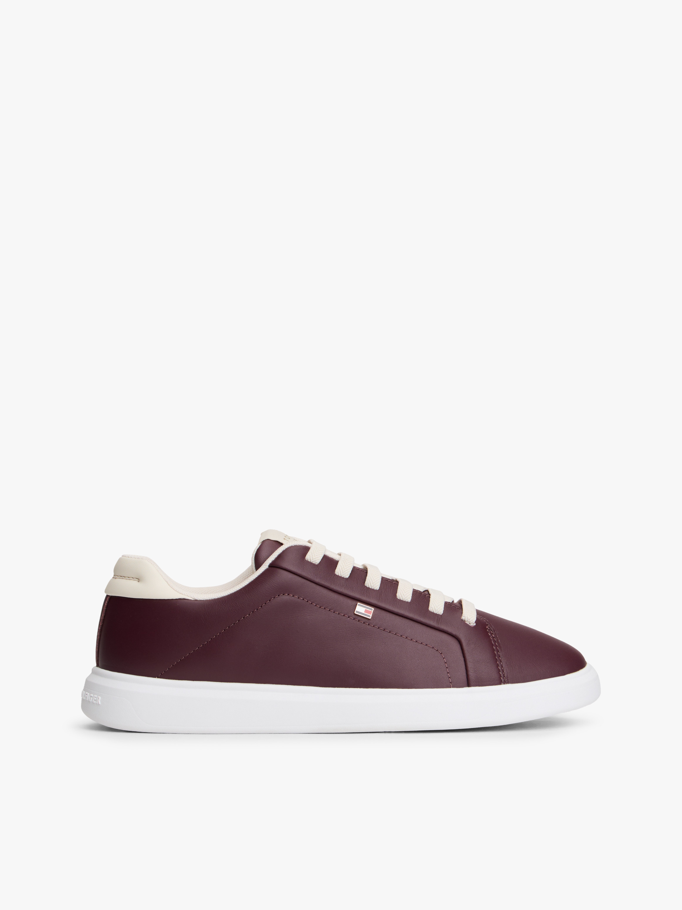 Lightweight Leather Cupsole Court Trainers