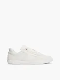 Leather Mixed Texture Enamel Flag Trainers