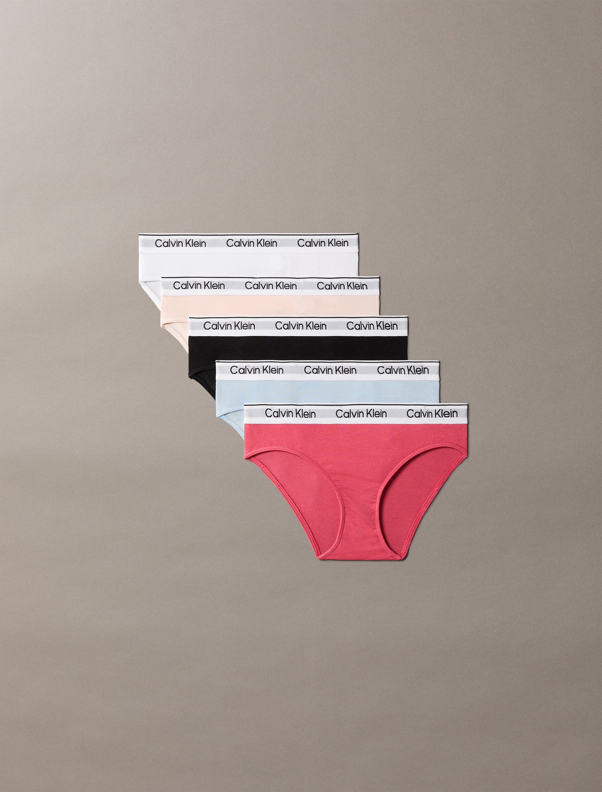 Icon Cotton Stretch 5 Pack Girls Bikini Briefs