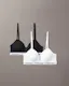 Icon Cotton Stretch 2 Pack Girls Triangle Bras