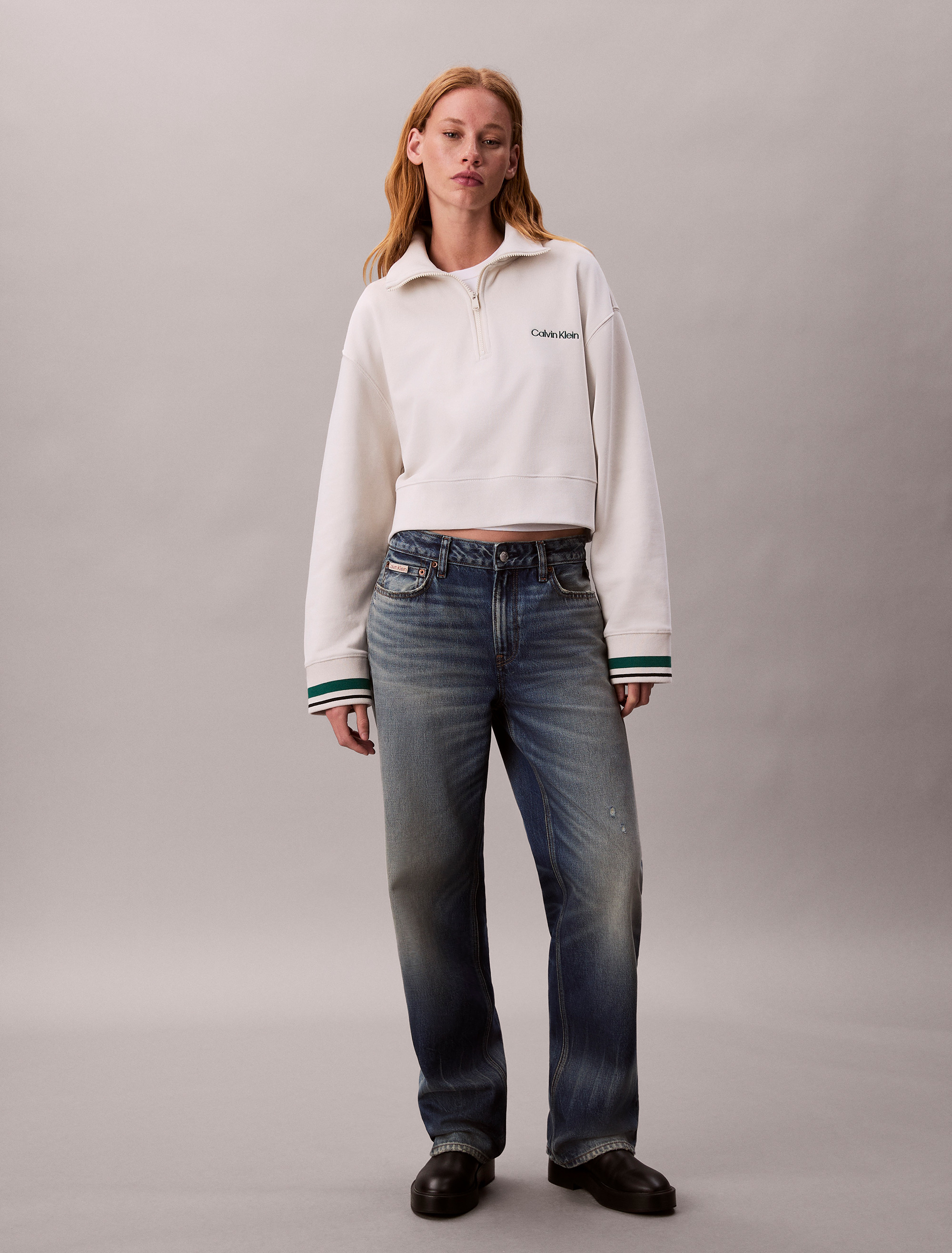 French Terry Quarter Zip Sweatshirt