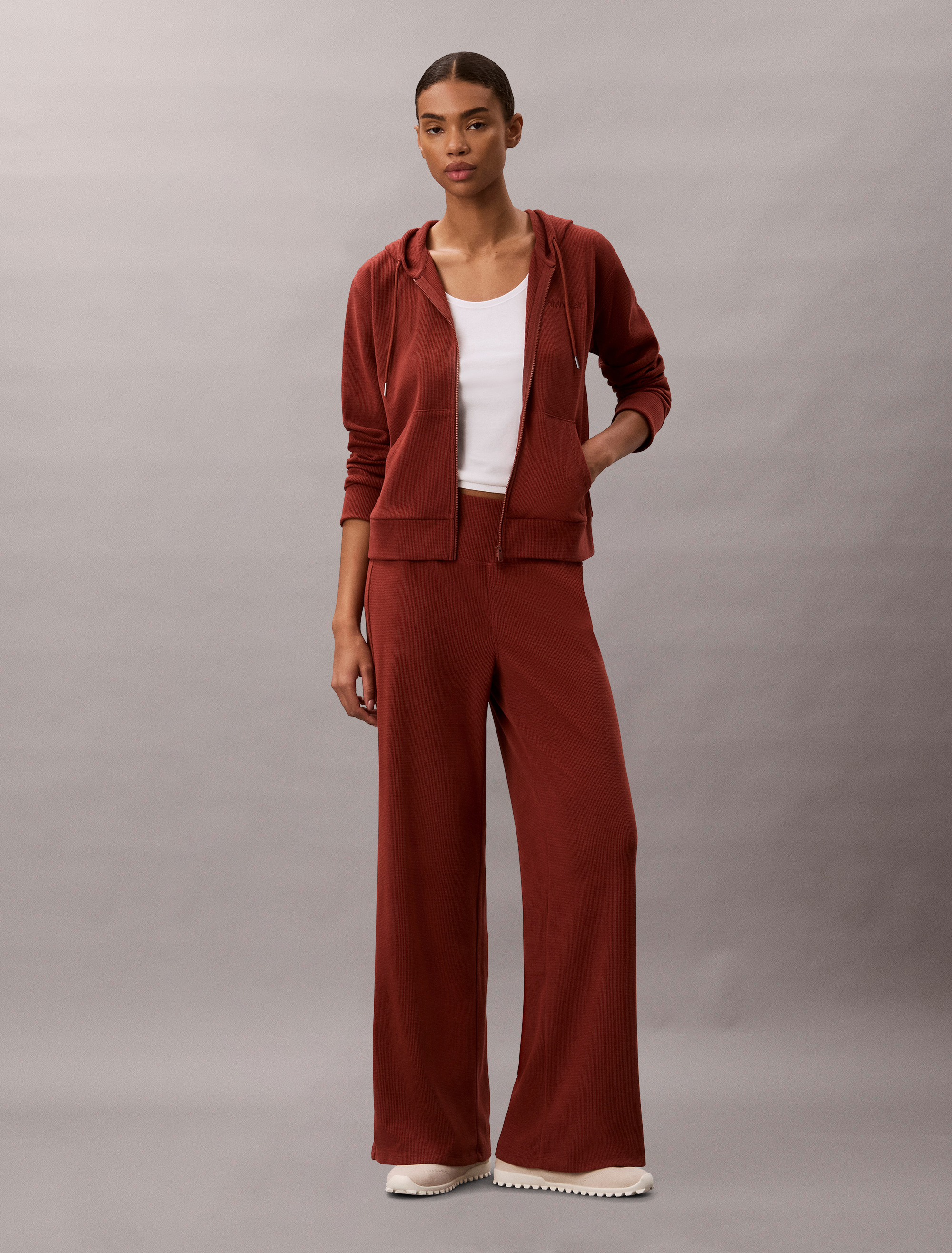 Straight Leg Waffle Pants
