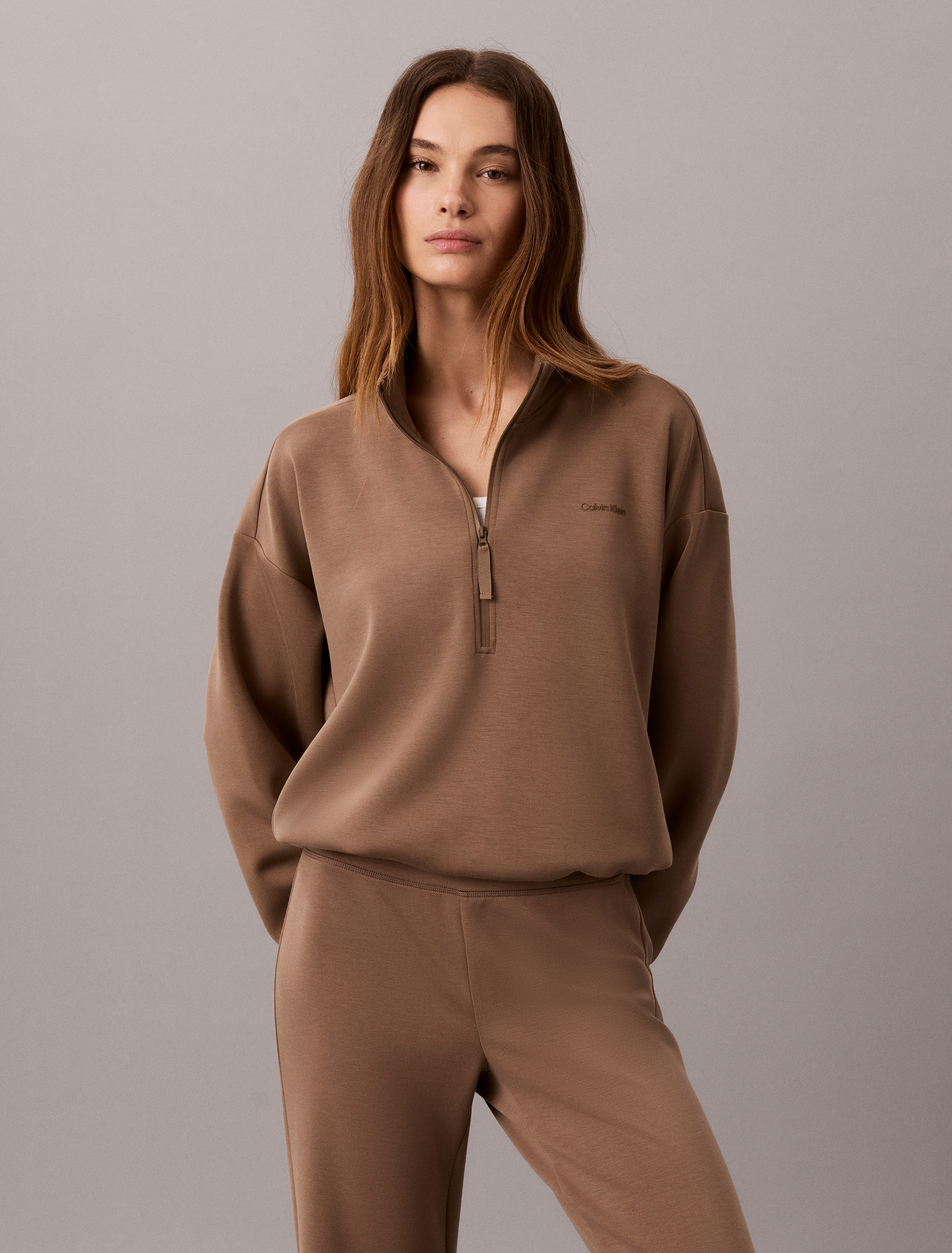 Smooth Knit Quarter Zip Sweatshirt