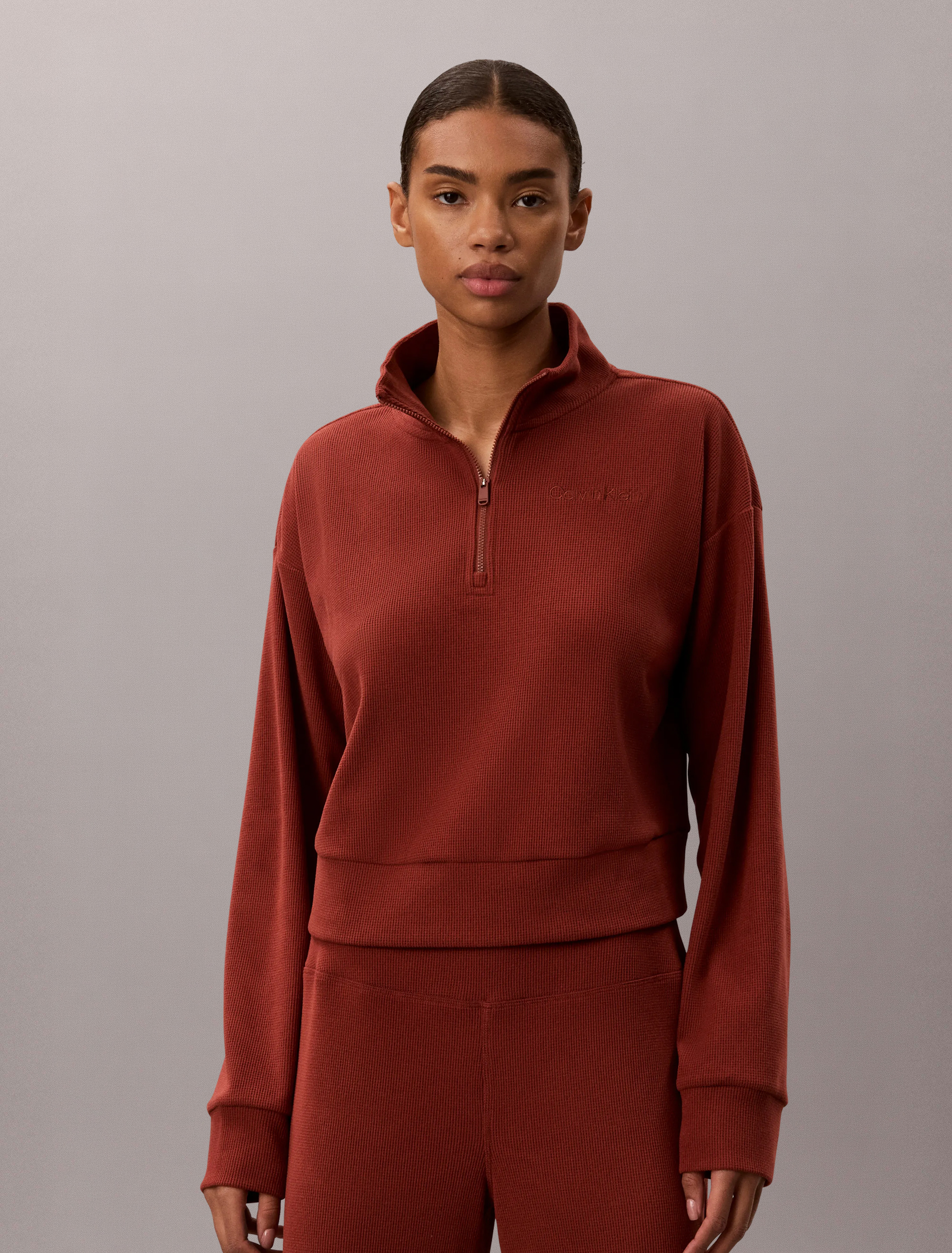 Waffle Quarter Zip Jumper