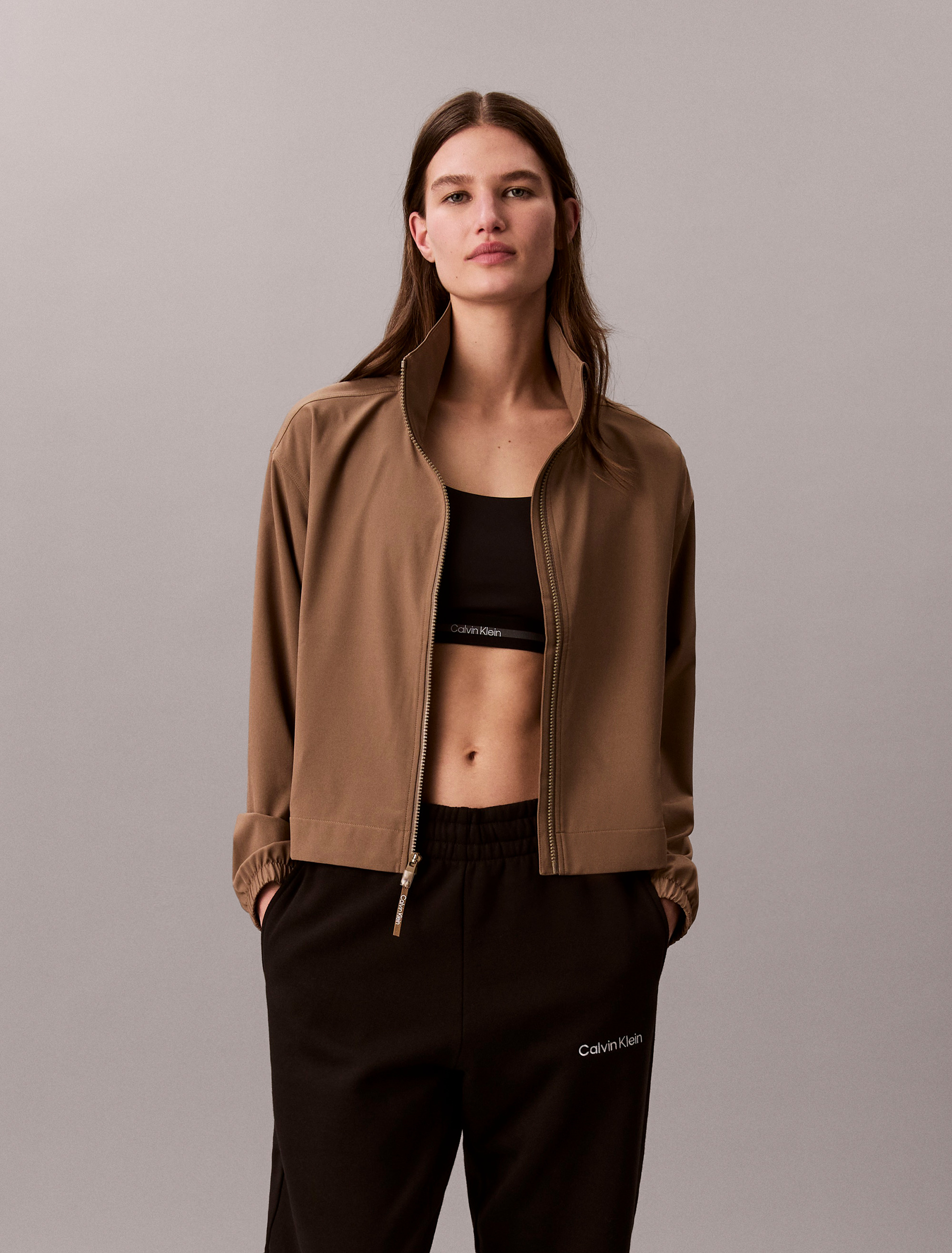 Cropped Zip Up Jacket