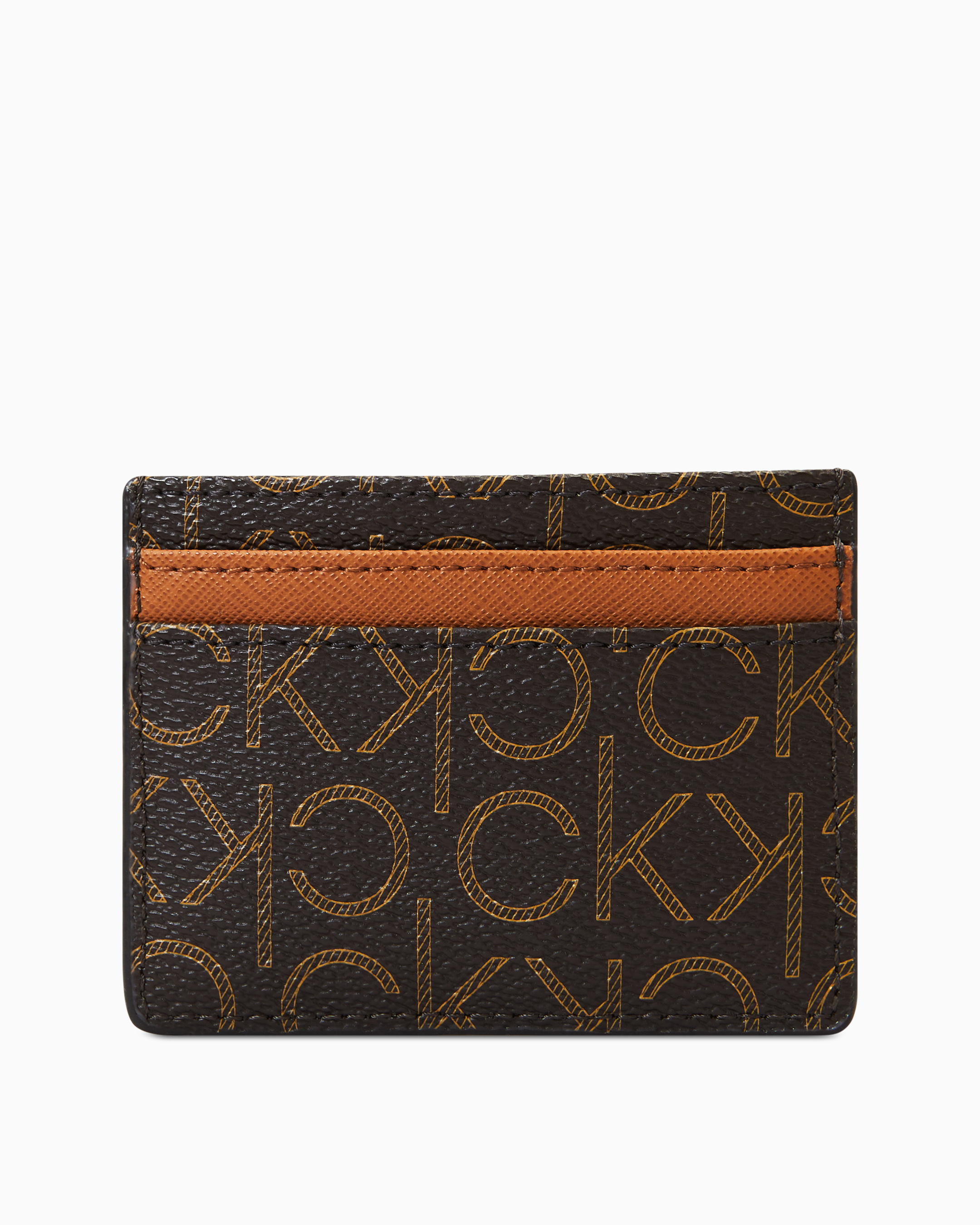 【 】CKJ Minimal Monogram Card Wallet_CROCKERY Monogram Leather Cardholder | Calvin Klein