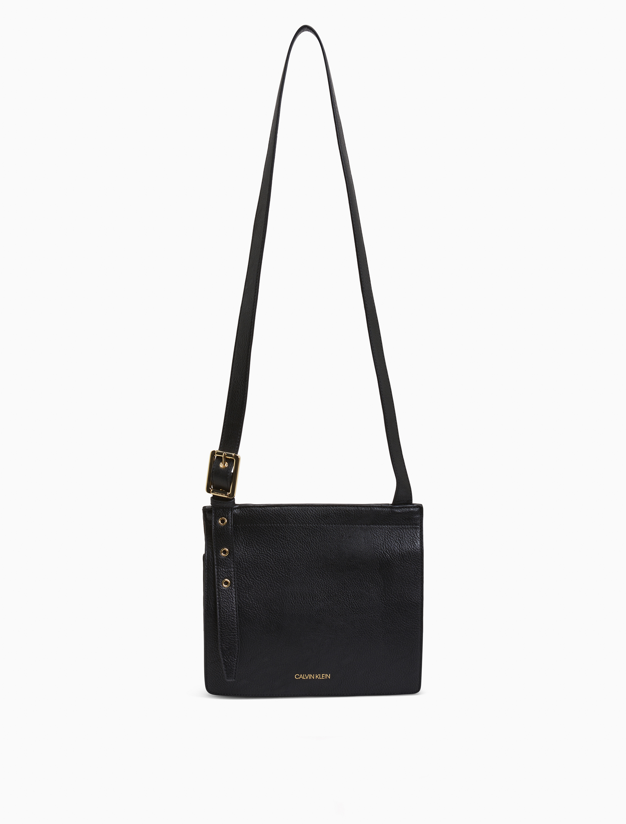 calvin klein black and gold purse