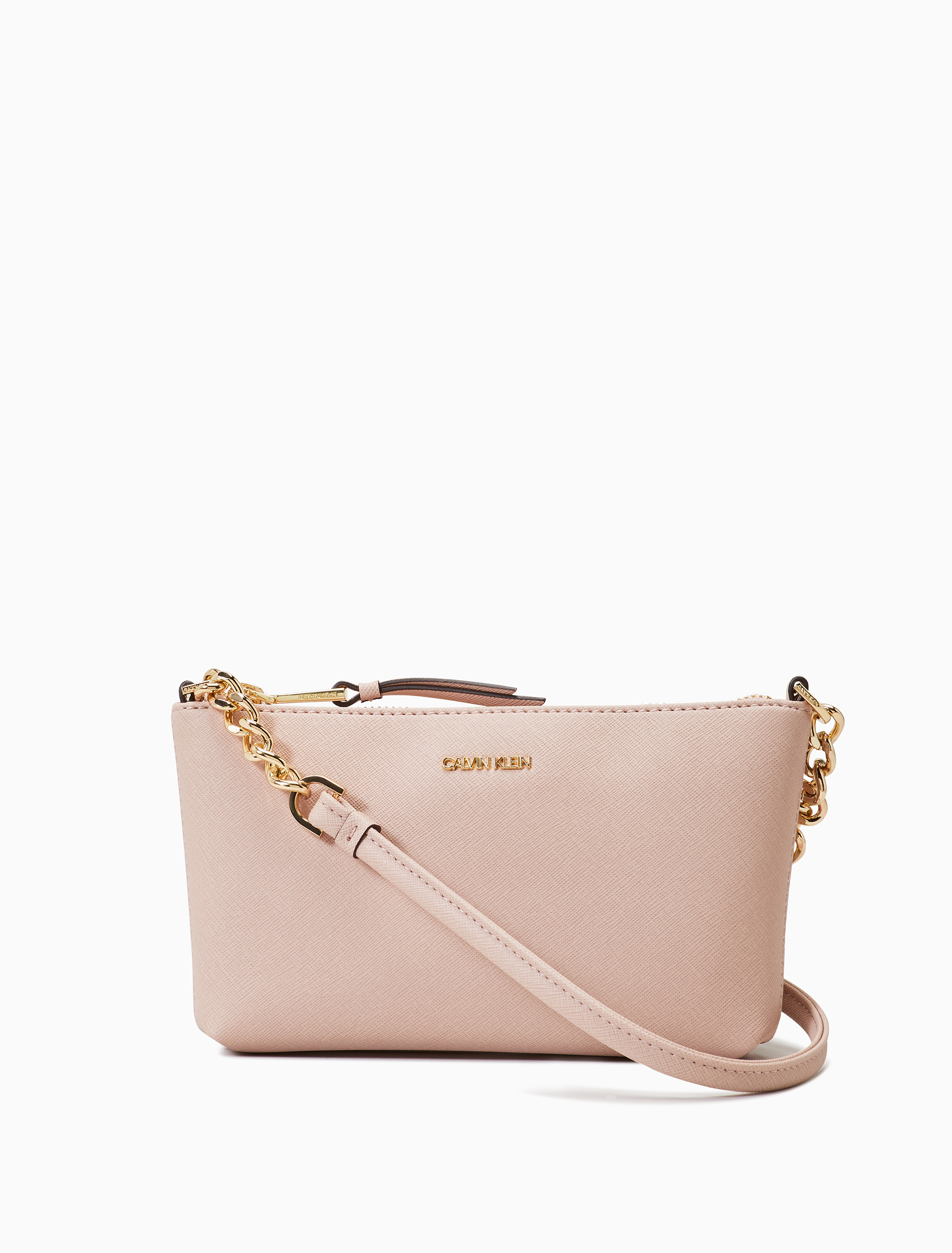 Calvin klein hayden discount saffiano leather crossbody