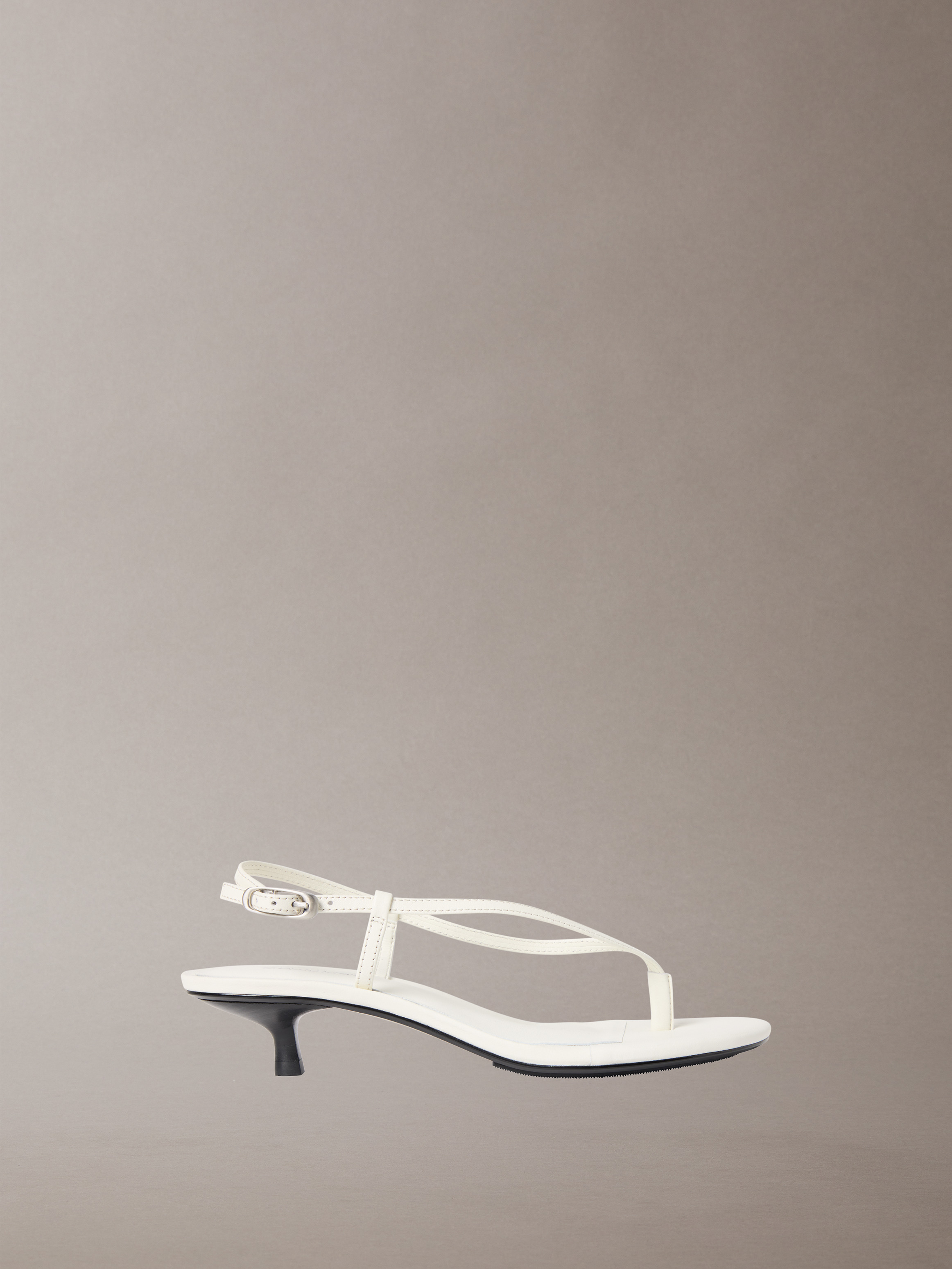 Lina Leather Kitten Heel Sandals