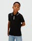 Boys Stretch Pique Tipping Polo Shirt