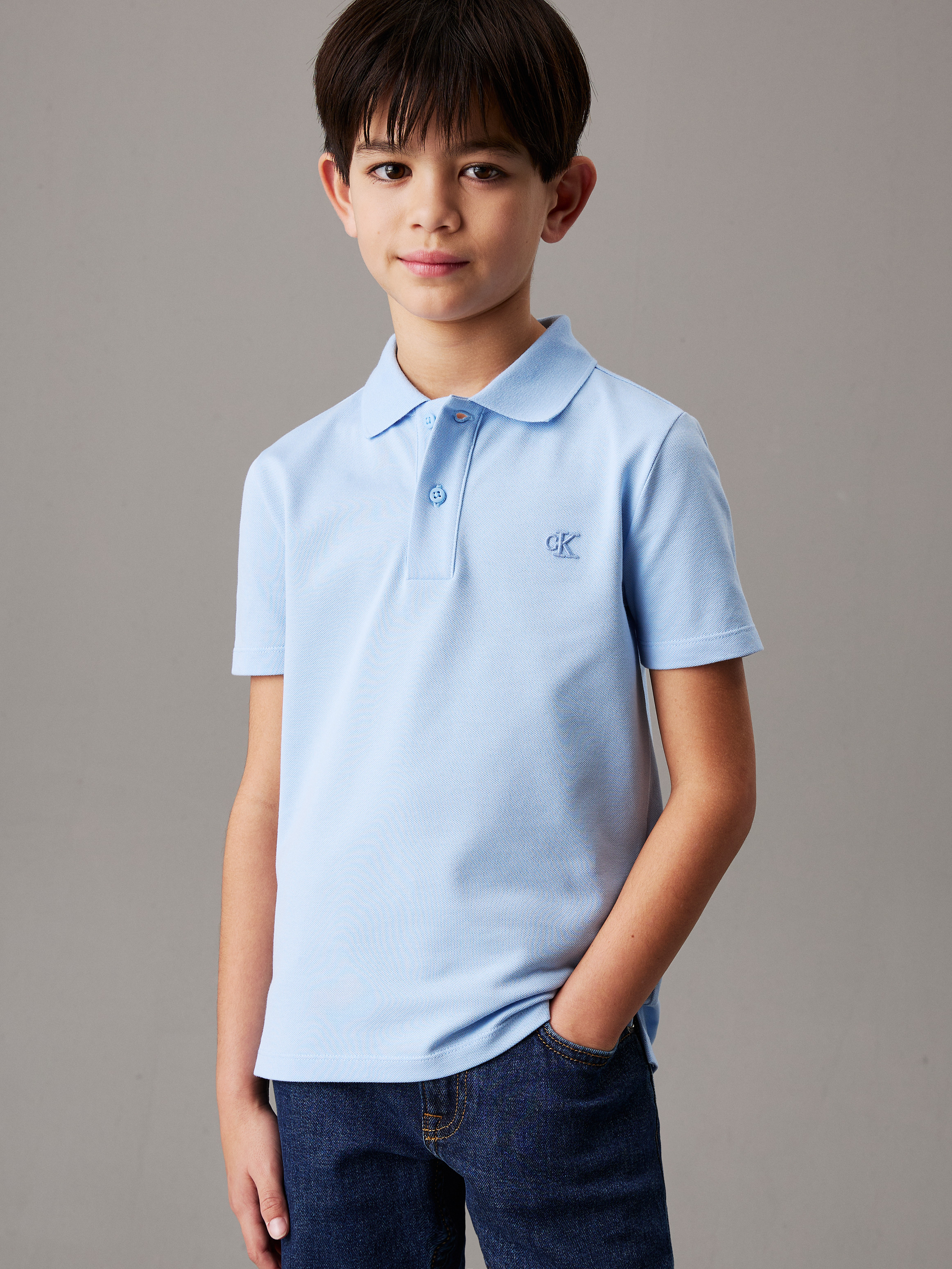 Boys Stretch Pique Polo Shirt