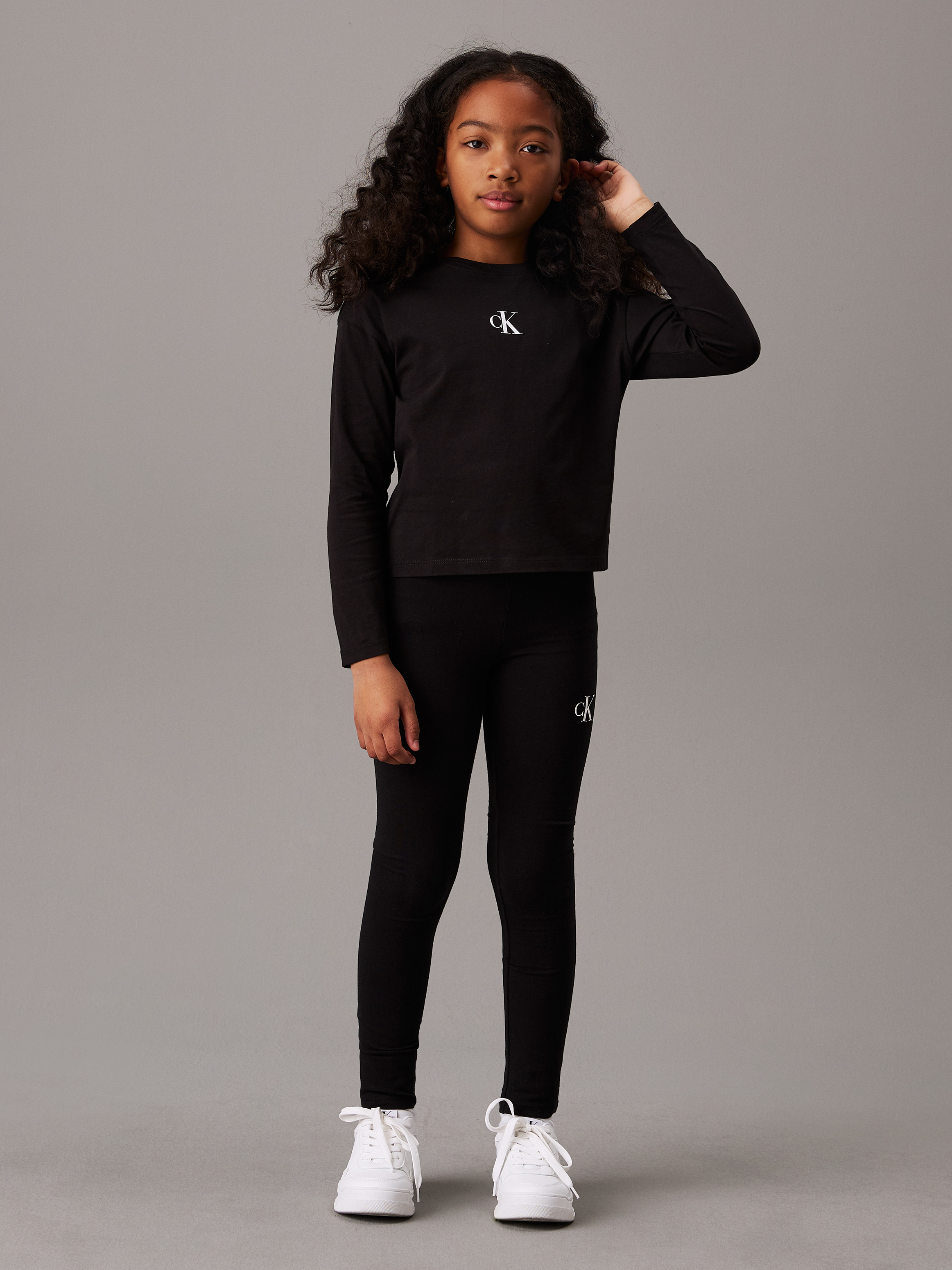 Girls Slim Logo Leggings