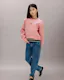 Girls Boxy Fleece Logo Sweatshirt
