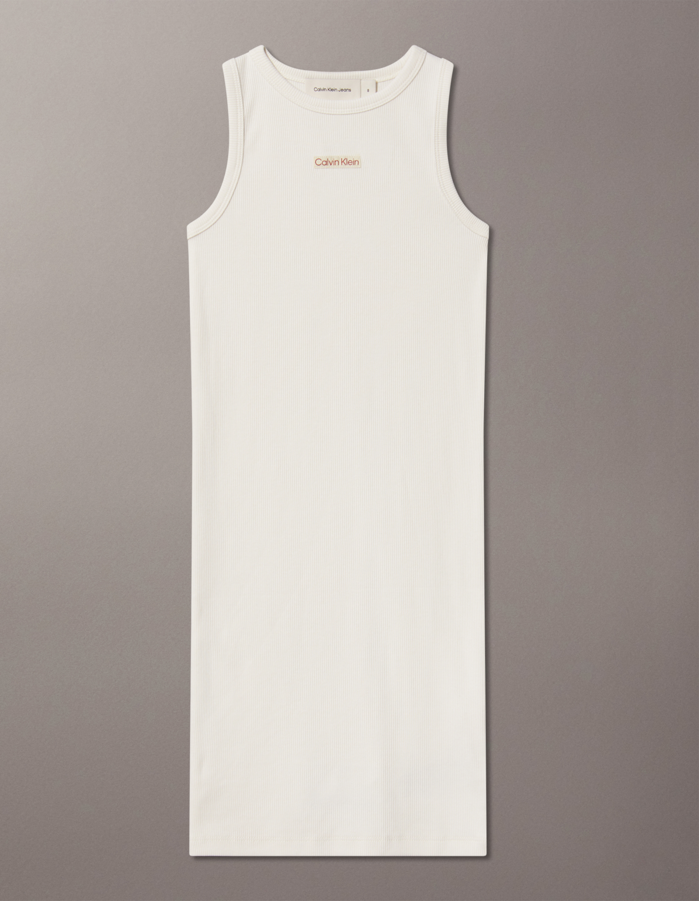 Girls Slim Ribbed Sleeveless Dress