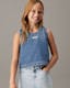 Girls Denim Sleeveless Top