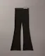 Girls Flared Ribbed Logo Pants