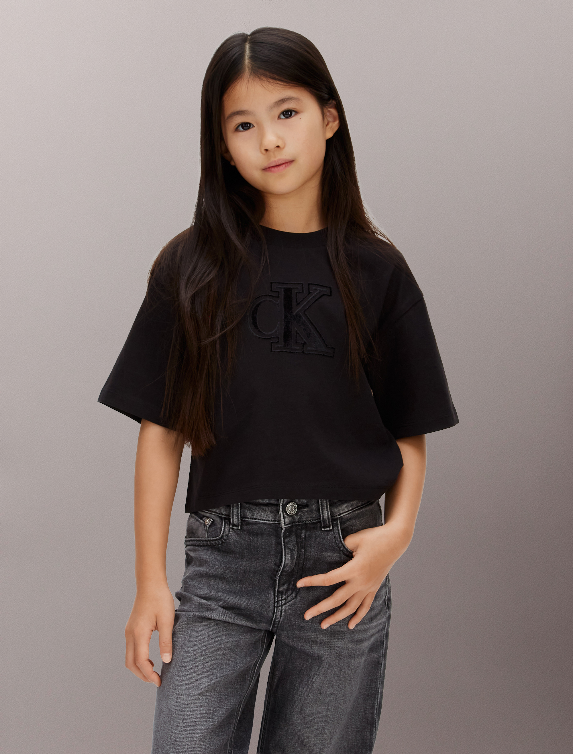 Girls Boxy Logo T-Shirt