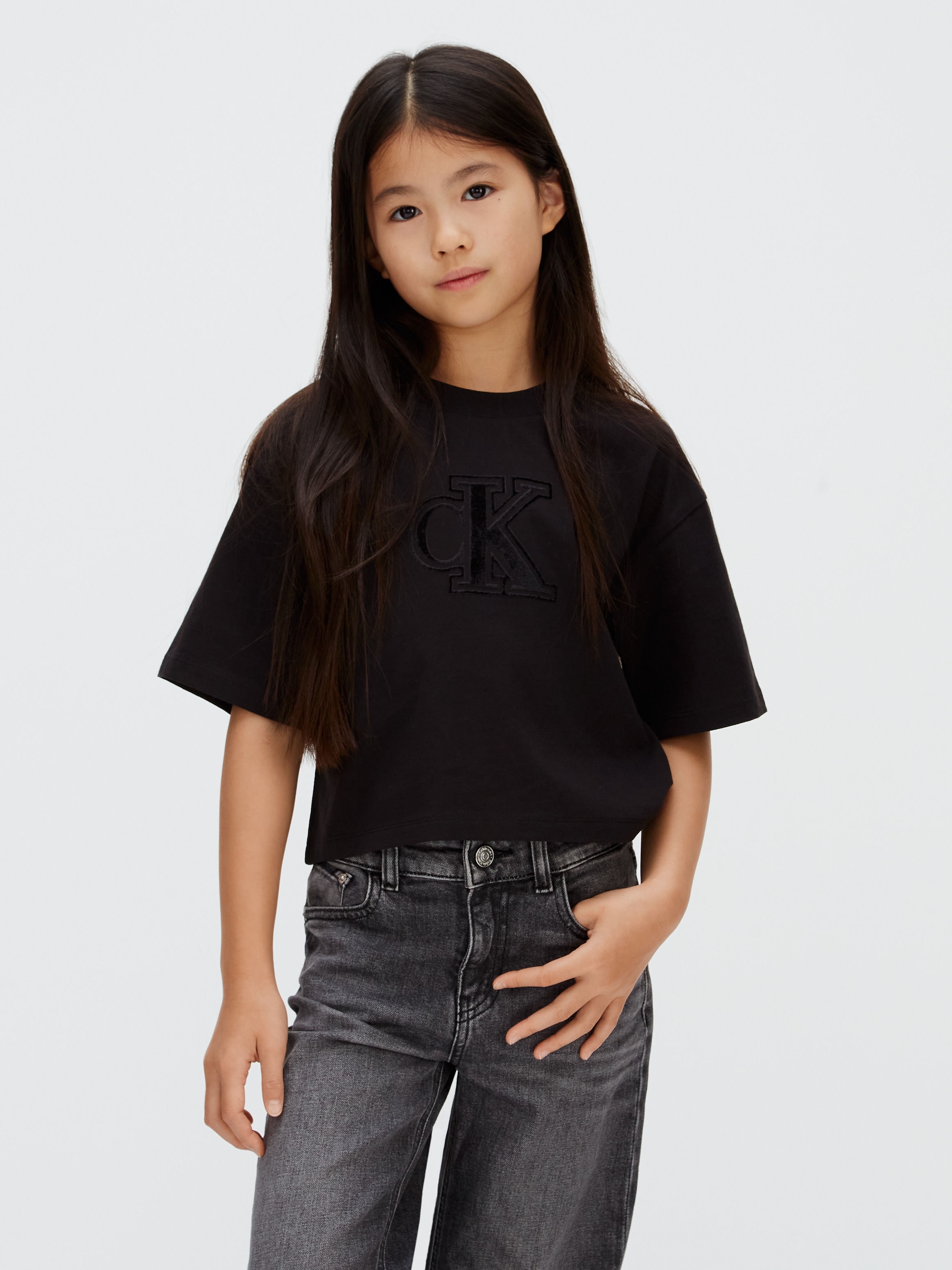 Girls Boxy Logo T-Shirt